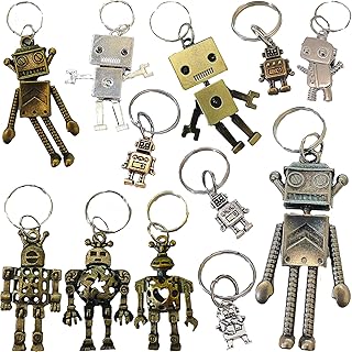 12 Packs Bulk Small Metal Robots for School Summer Holiday Party Favors and End Of Year Students Prizes From Teacher