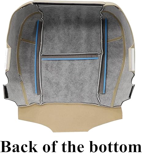 Miniatura 7 de NLQR Funda de repuesto para asiento inferior del lado del conductor o del pasajero, de piel de microfibra, color tostado, compatible con Cadillac