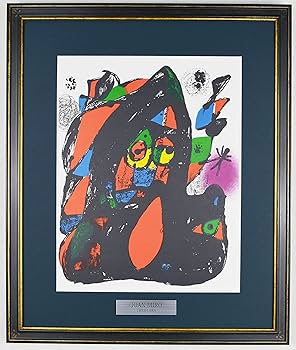 ミロの庭の貴族の変奏の驚異　リトグラフ　1975 額68×53リト49×34cm ミロの庭の貴族の変奏の驚異 リトグラフ 1975 額68×53リト49
