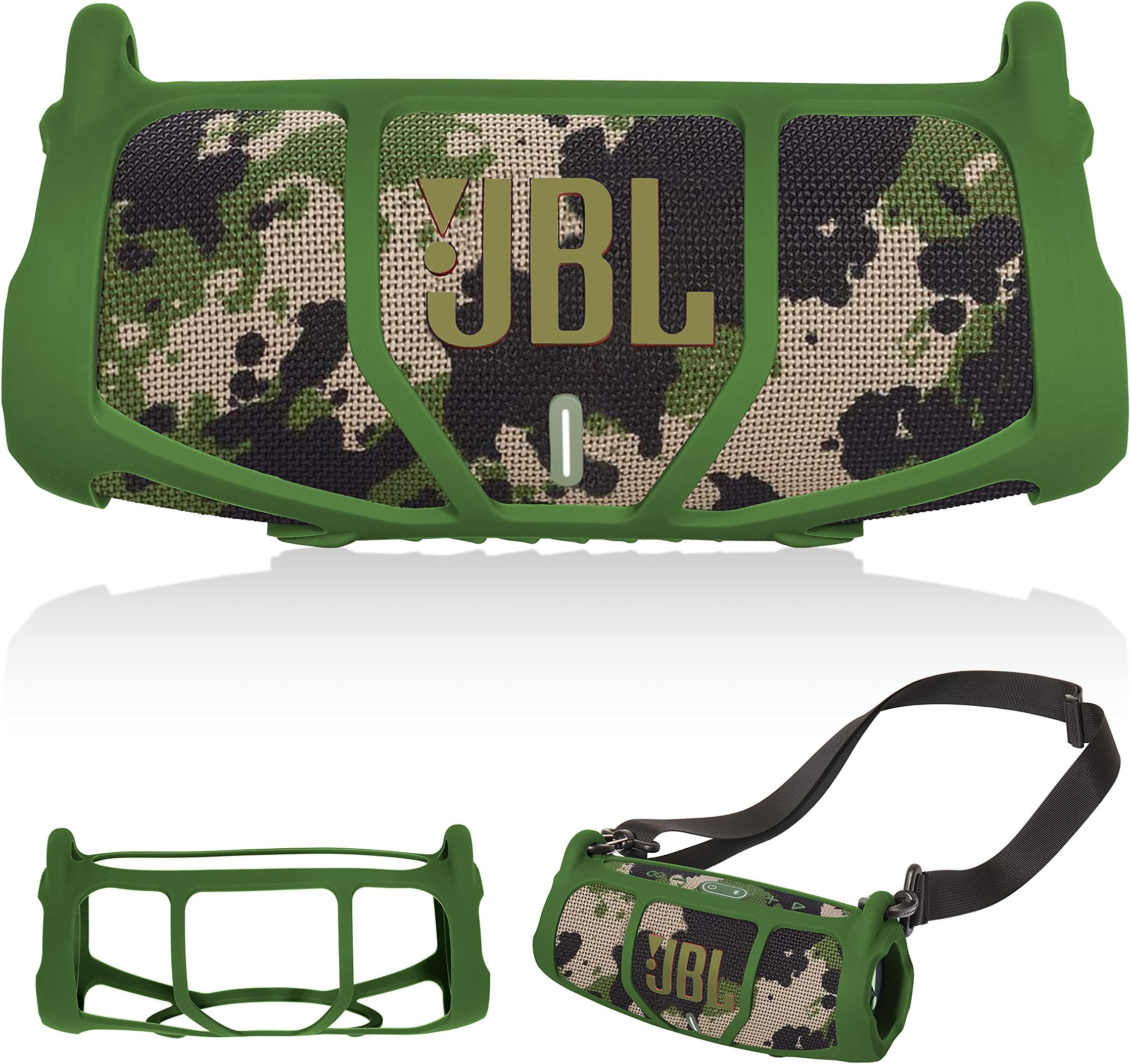 GETGEAR Silicone Cover Sleeve for JBL Charge 5 - Portable Bluetooth Speaker, Featured Design with More Protection, Best Matching in Shape and Color (Army Green)