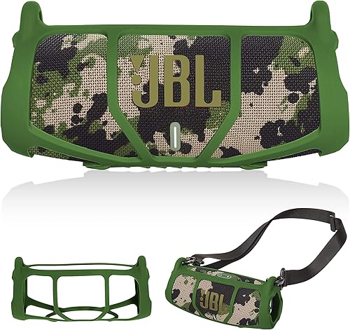 Miniatura 16 de GETGEAR Funda de silicona para JBL Charge 5, altavoz Bluetooth portátil, diseño destacado con más protección, mejor combinación en forma y color Rojo