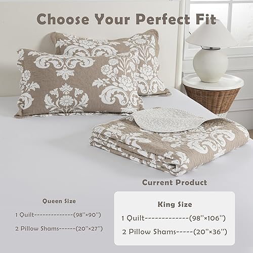 Miniatura 7 de Juego de edredón tamaño King 100% algodón, juego de ropa de cama bohemio, colcha humus a rayas blancas para cama King, edredón reversible y ligero,