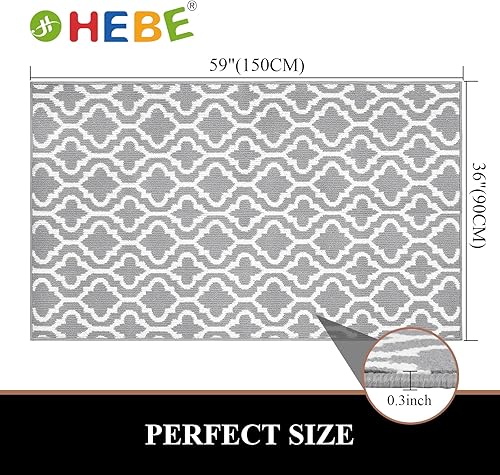 Miniatura 33 de HEBE Tapete para puerta interior, 20 x 32 pulgadas, antideslizante, para puerta delantera, lavable, atrapador de suciedad para entrada, tapete