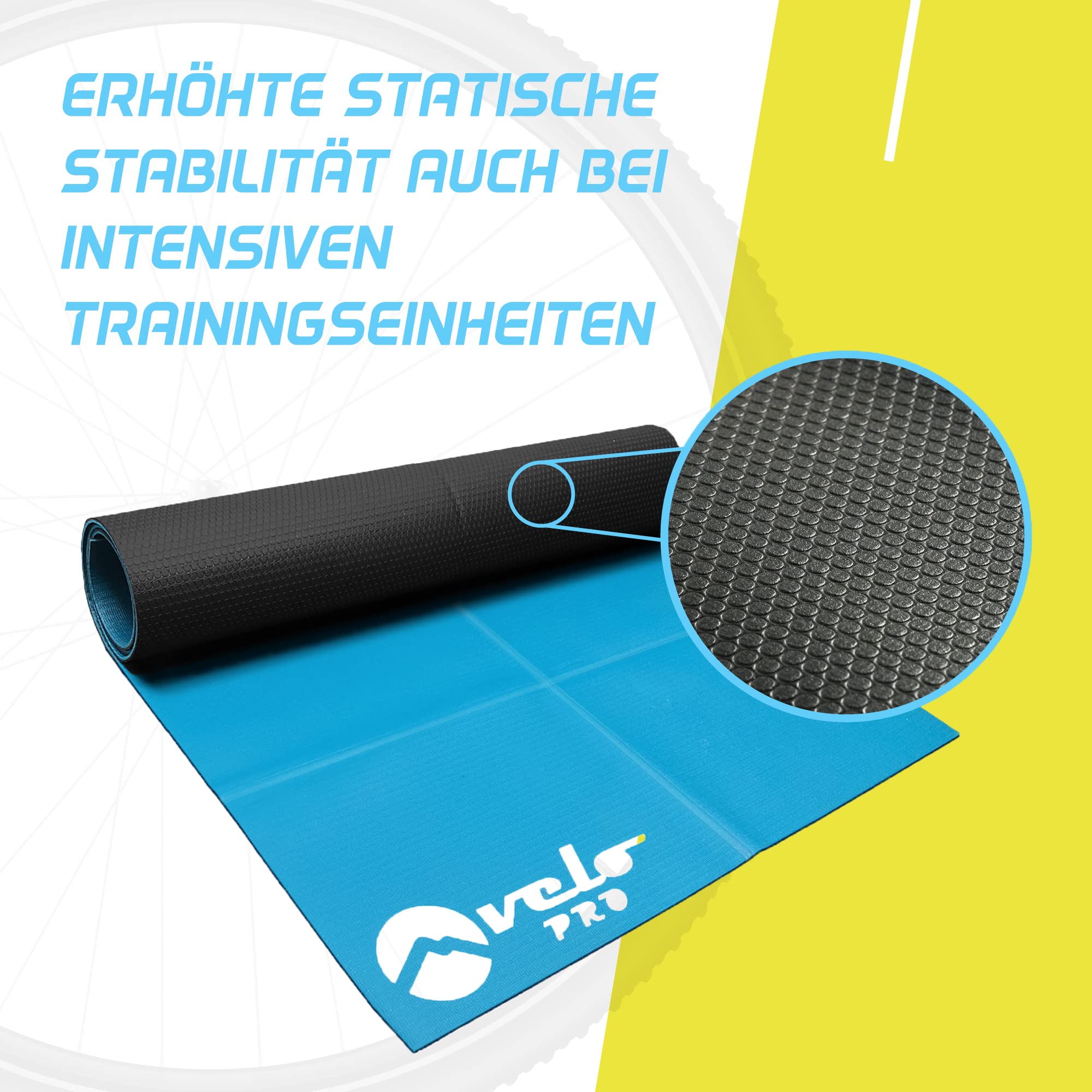 Shock Widerstand Trainingsmatte - Mehrzweck Anti-Rutsch Fitnessmatte - Home Gym Bodenschutzmittel für Fitnessgeräte - Turbo Trainingsmatte, Laufbandmatte, Yoga, Pilates und Crosstrainer Matte