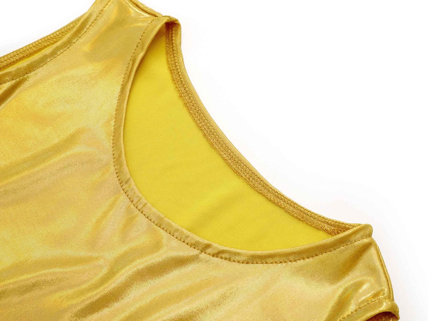 LUCKYGAL Girls Metallic Dresses Holographic Sparkly Shiny Party Dress Sleeveless Outfits - Image 3