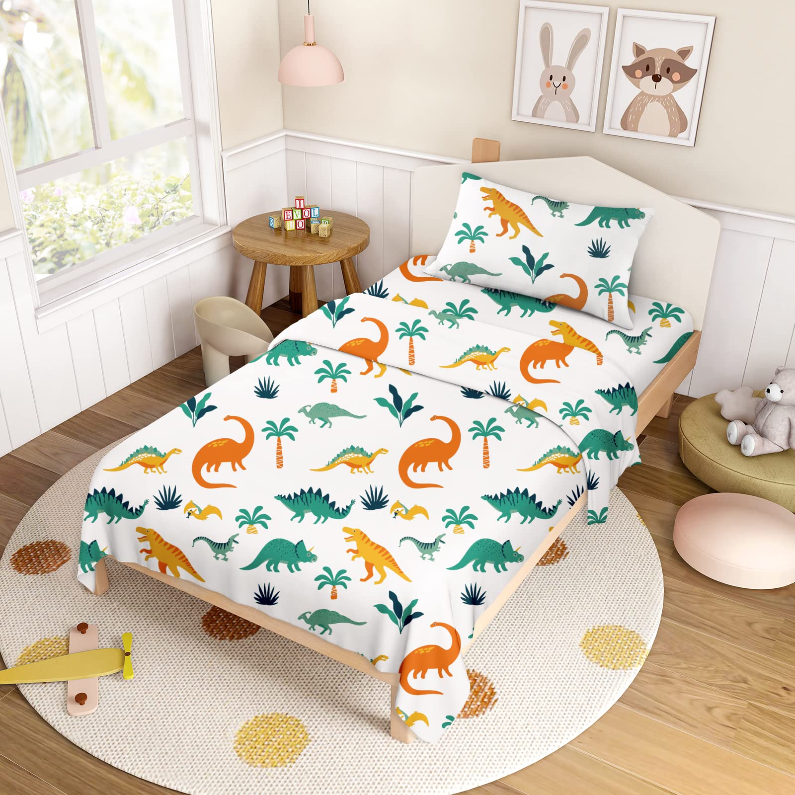 BYSURE Boys Dinosaur Sheets