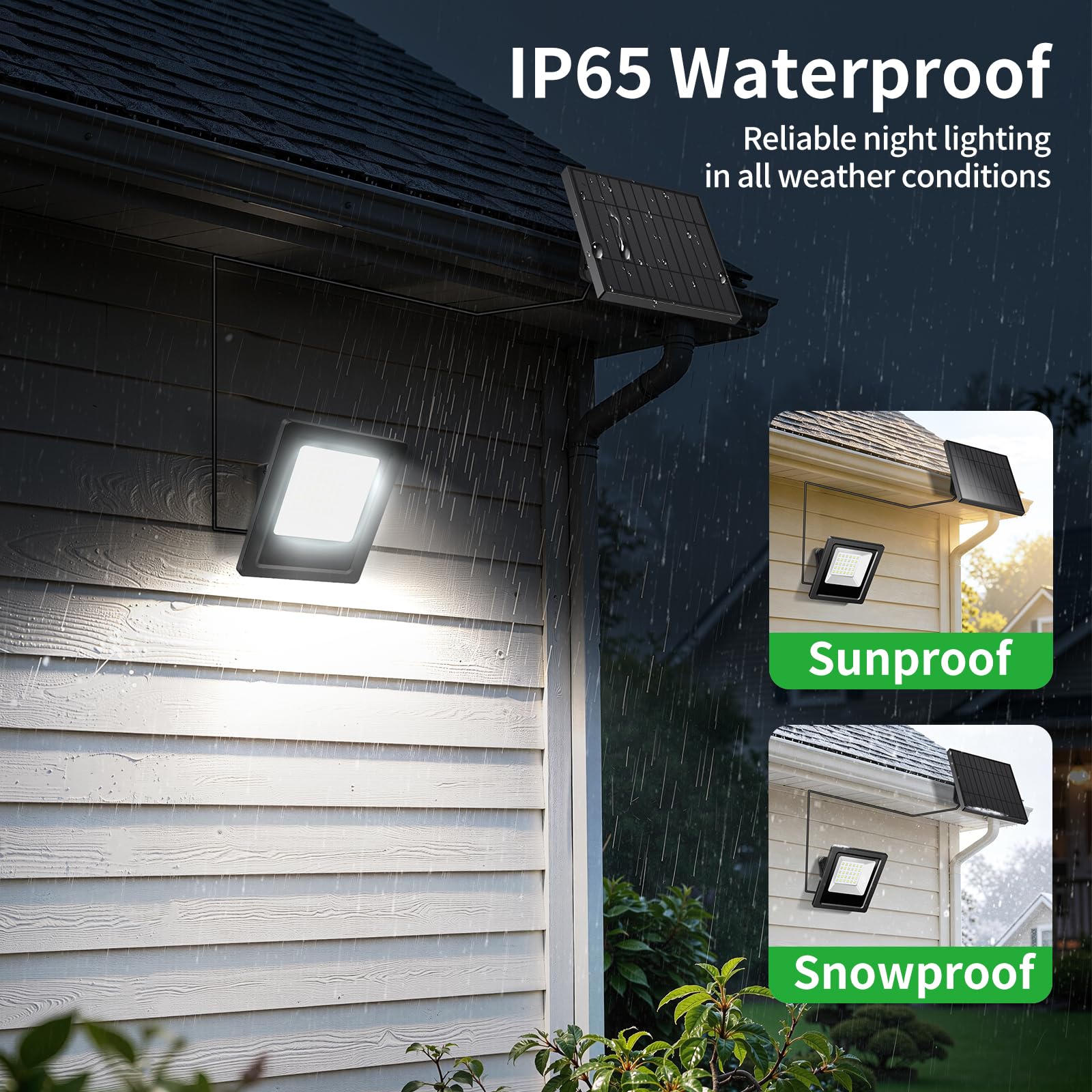 Solarleuchten für den Außenbereich, Solar-Flutlichter, IP65, wasserdicht, Dämmerung bis Morgendämmerung, automatisches Ein-/Ausschalten, hellweiß, Hof, Terrasse Pool