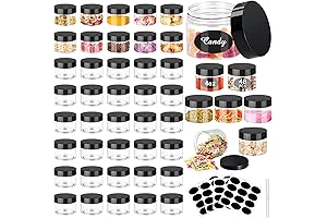 48 Pack Clear 4OZ Refillable Body Scrub Jars