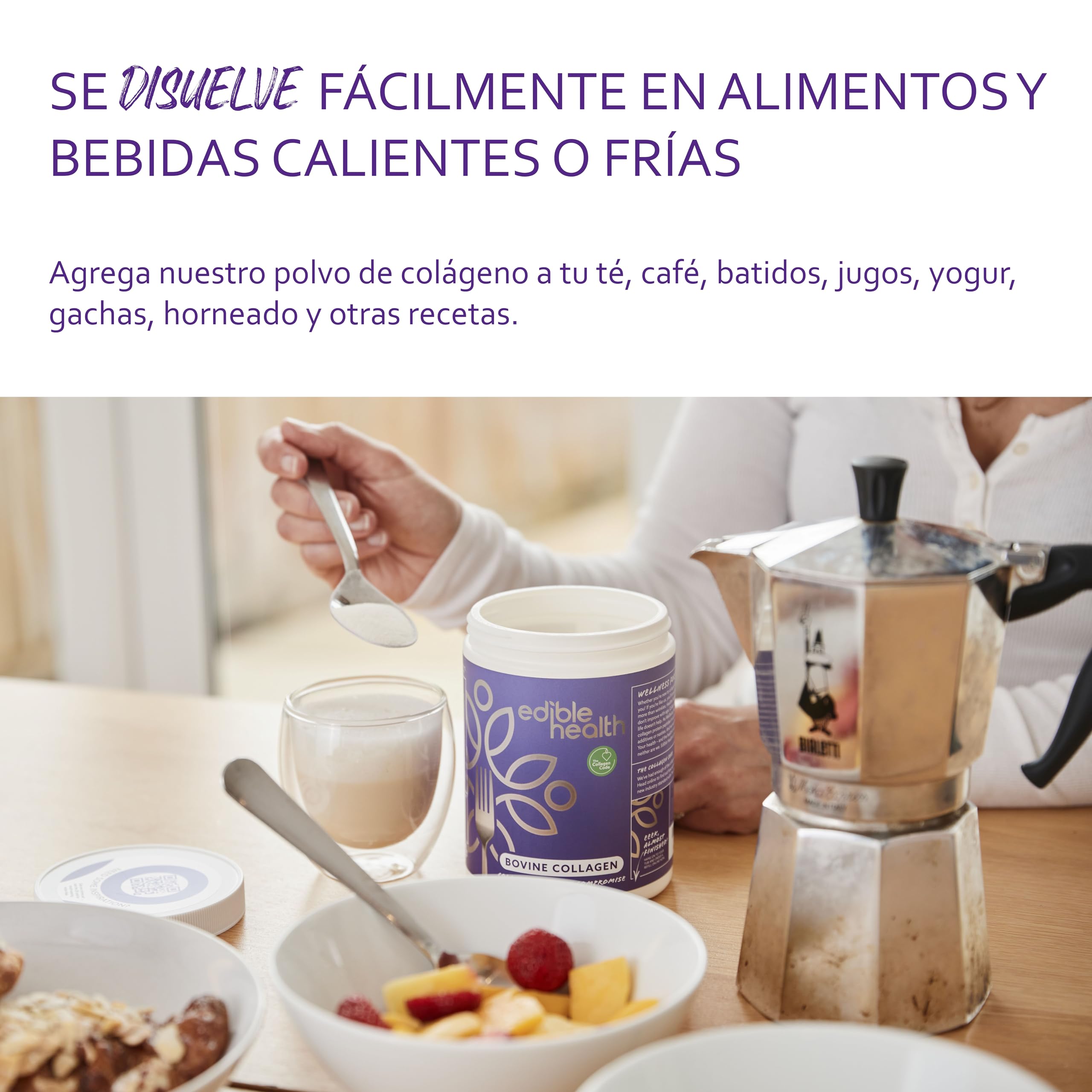 Edible Health Colágeno hidrolizado en polvo – péptidos, 1 kg, tipos 1 y 3 | Colágeno Hidrolizado Con Péptidos Y 18 Aminoácidos, Tipos 1 Y 3; Apto Para Dietas Paleo Y Keto; Producto Kosher Y Halal.