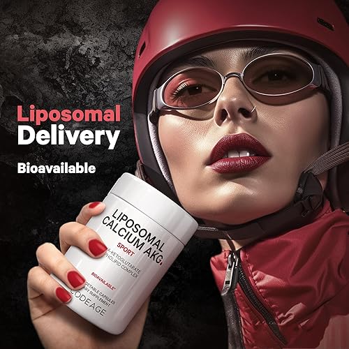 Miniatura 4 de Codeage Suplemento AKG de calcio liposomal, ácido alfa cetoglutarato puro, suministro de 2 meses, entrega liposomal para biodisponibilidad, hueso,