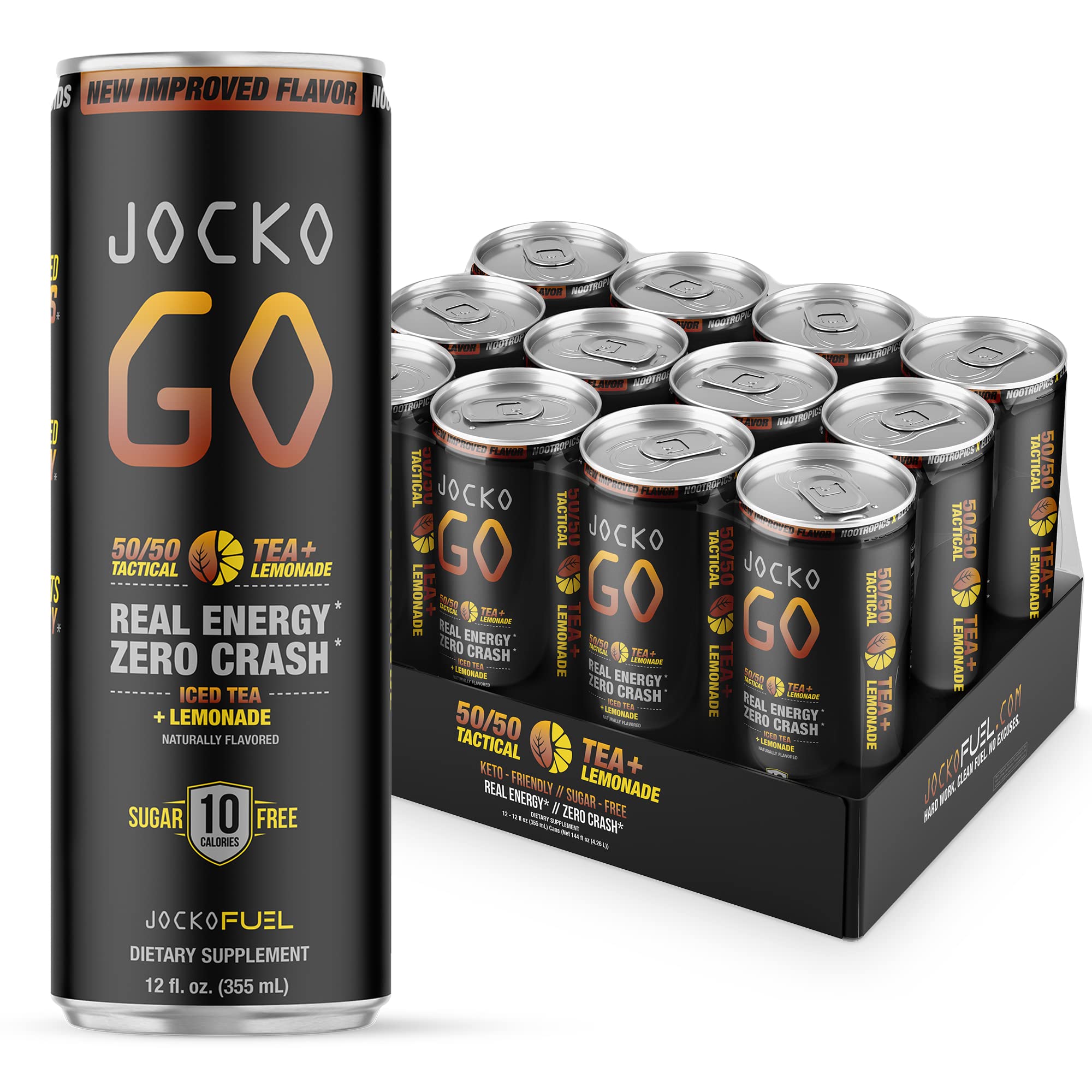 Buy Jocko GO Energy Drinks Sugar Free KETO, B12, B6, Nootropic Sugar Free Energy Drinks w