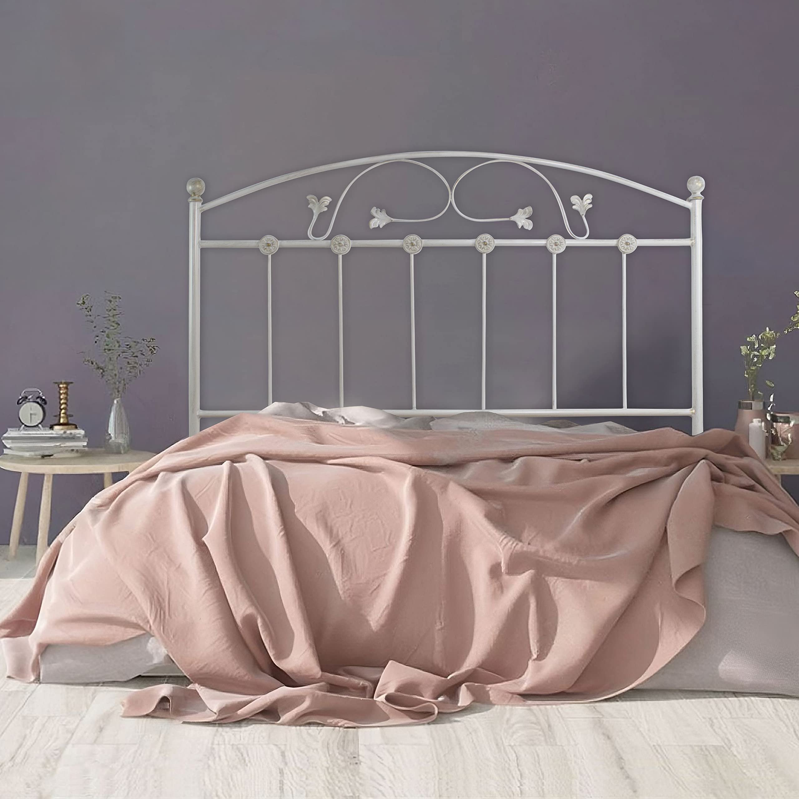 Genérico Cabecero de forja Modelo Montalbán, Hecho a Mano en Nuestros Talleres Andaluces. Disponible en Varias Medidas y Colores (para Cama de 90 cm, Black)