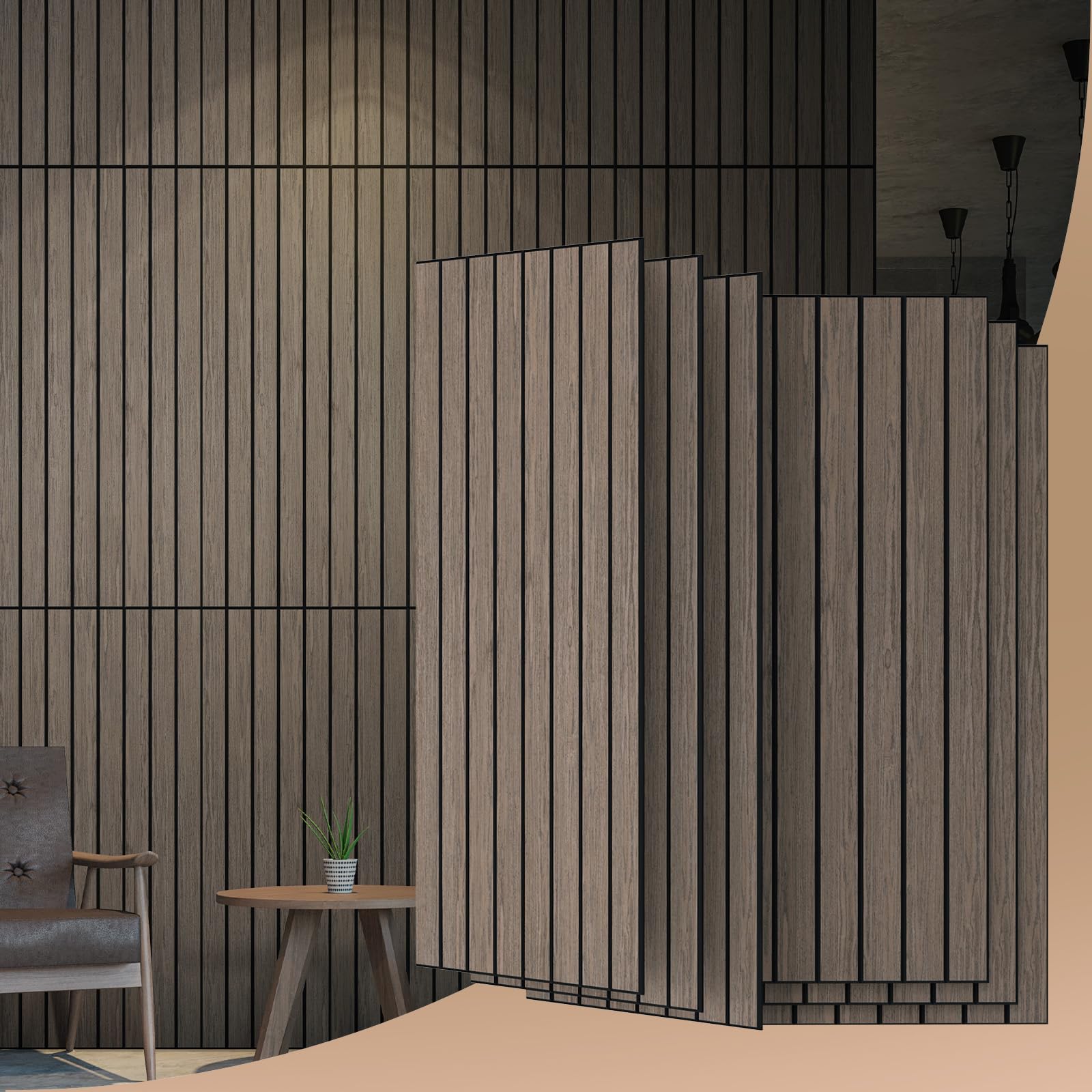 View 1 of *** CHECK ALL PHOTOS***     UMIACOUSTICS 6pk Acoustic Panels, 47.2"x23.6", Natural-BEIGE