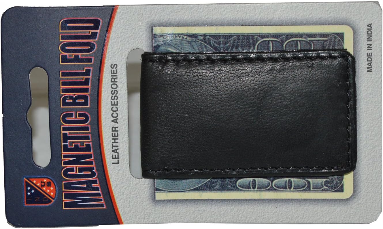 LB LEATHERBOSS Men's New Leather Strong Magnetic Money Clip - Image 2