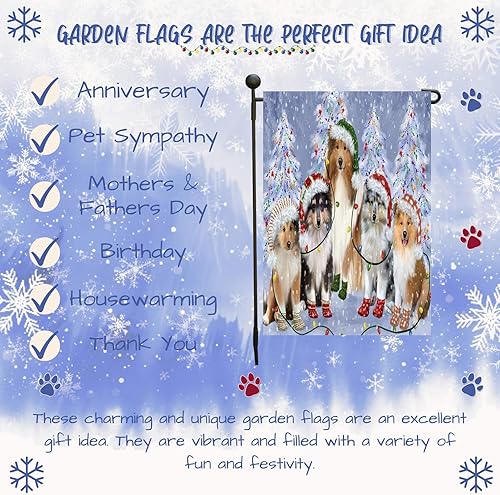 Miniatura 7 de Doggie of the Day Rough Collie - Banderas de jardín de perros, luces de Navidad, doble cara, regalo decorativo de primavera, decoración del hogar,