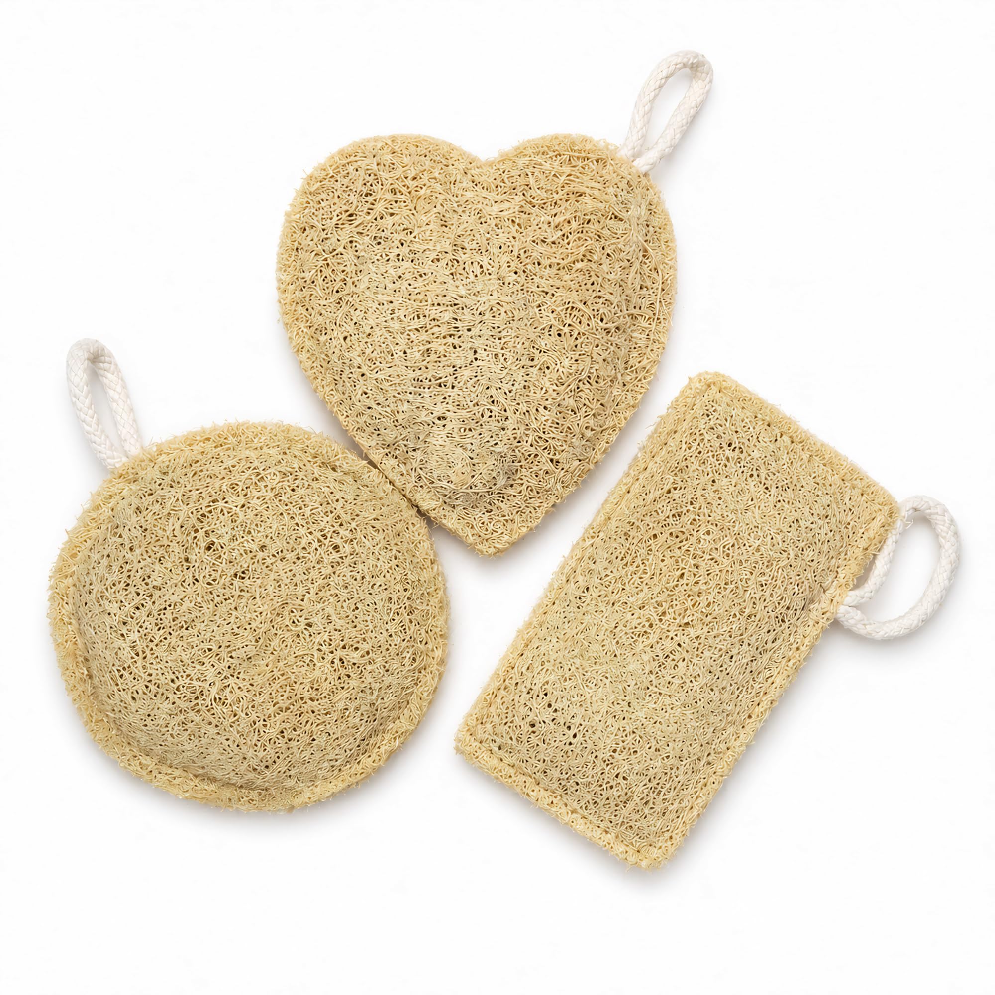 Organic Loofah Sponge Pack of 3 Natural Body Scrubber for Women Men Eco Friendly Bath Shower Luffa Exfoliating Skin Cleaning Plant Fiber Spa Texture Daily Use Bathing Accessories-picture-22