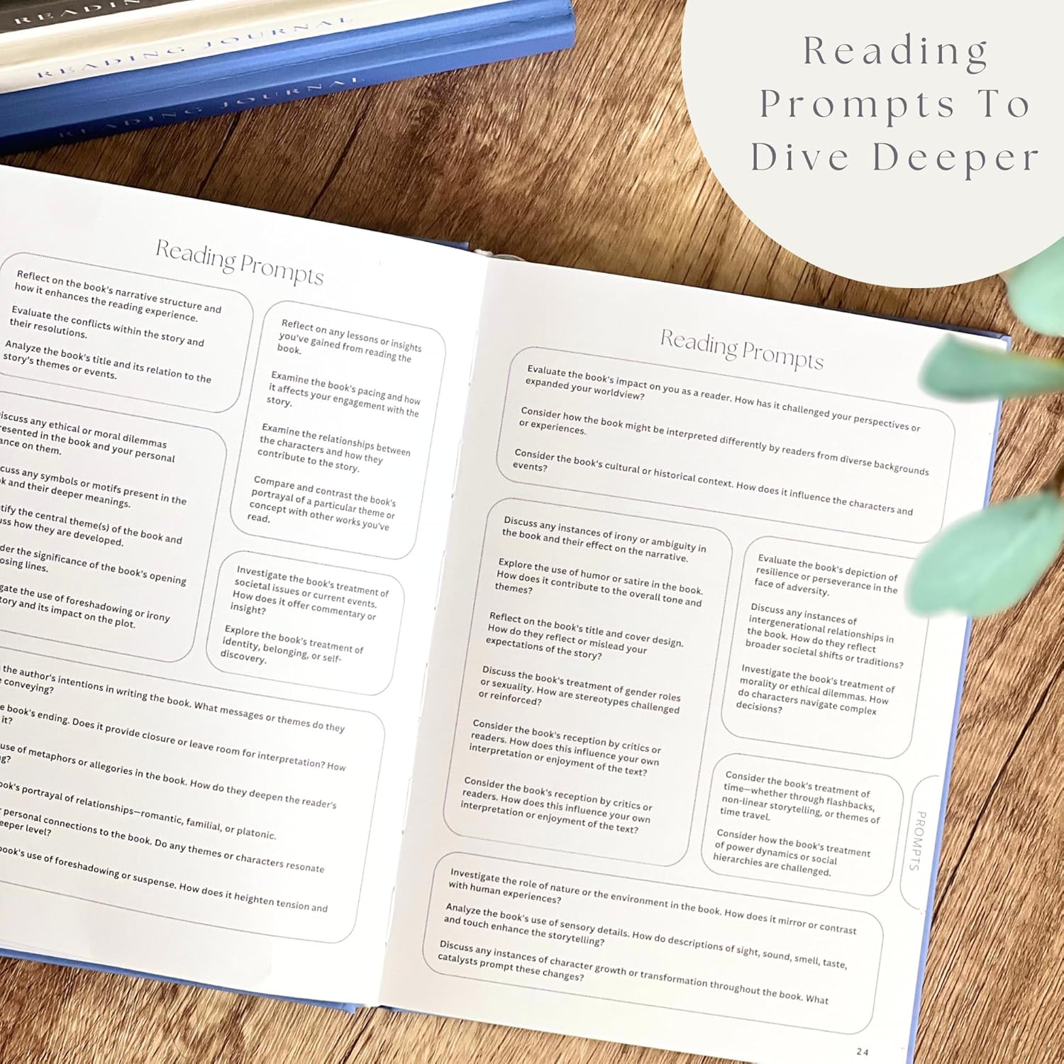 Reading Journal For Book Lovers - Journals to Review 55 Books - Ultimate Reader Kit with Tracker, Log, Challenge & Prompt Guides - Reading Accessories For Book Lovers Or Club Tracking - Blue - Image 6