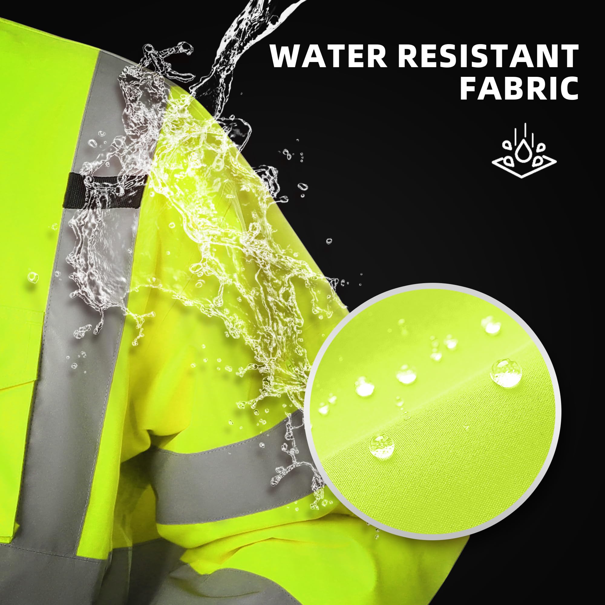 Snapklik.com : SHORFUNE High Visibility Safety Bomber Jacket For Men ...
