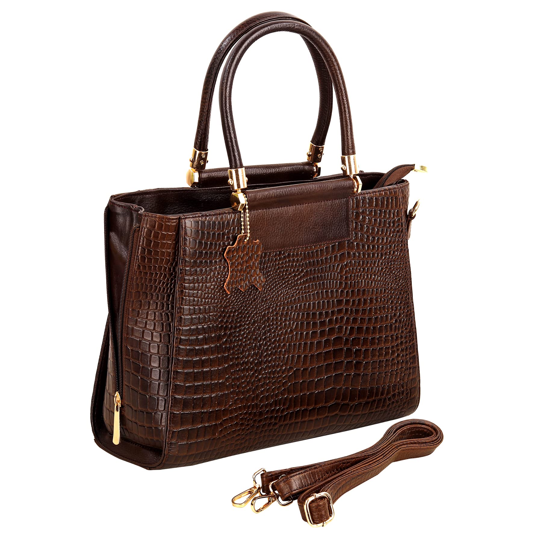 HYATT Leather Accessories Expandable Full-Grain Cro Leather Top-Handle satchel Tote Handbags & Shoulder Sling Bags For Women Office Branded Size- L-11.5 X H-10 x W- 4.5 Inch (MEHANDI GREEN) (B0B885GHFK) Amazon Price History, Amazon Price Tracker