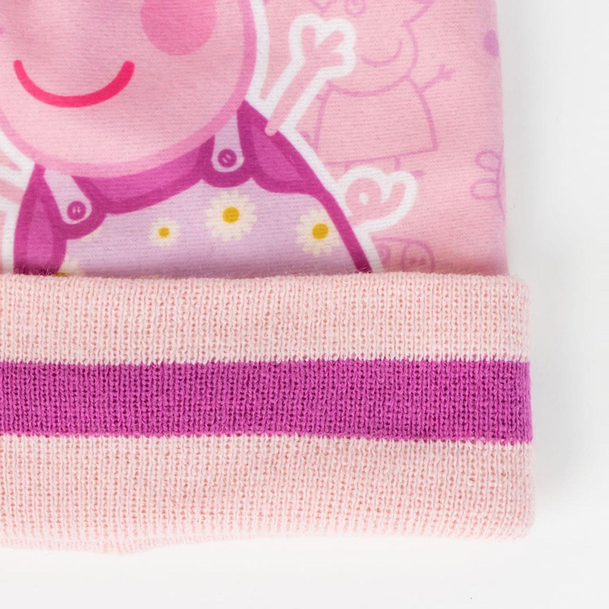 Peppa Pig Gorro y Guantes CERDÁ LIFE'S LITTLE MOMENTS Diseño Divertido Invierno