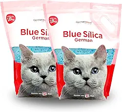 Germanhart Areia Higiênica para Gatos com Cristais de Sílica Azuis, Pack com 2Un., Antiodor e Neutralizante, Alta Durabilidade, 3,7Kg