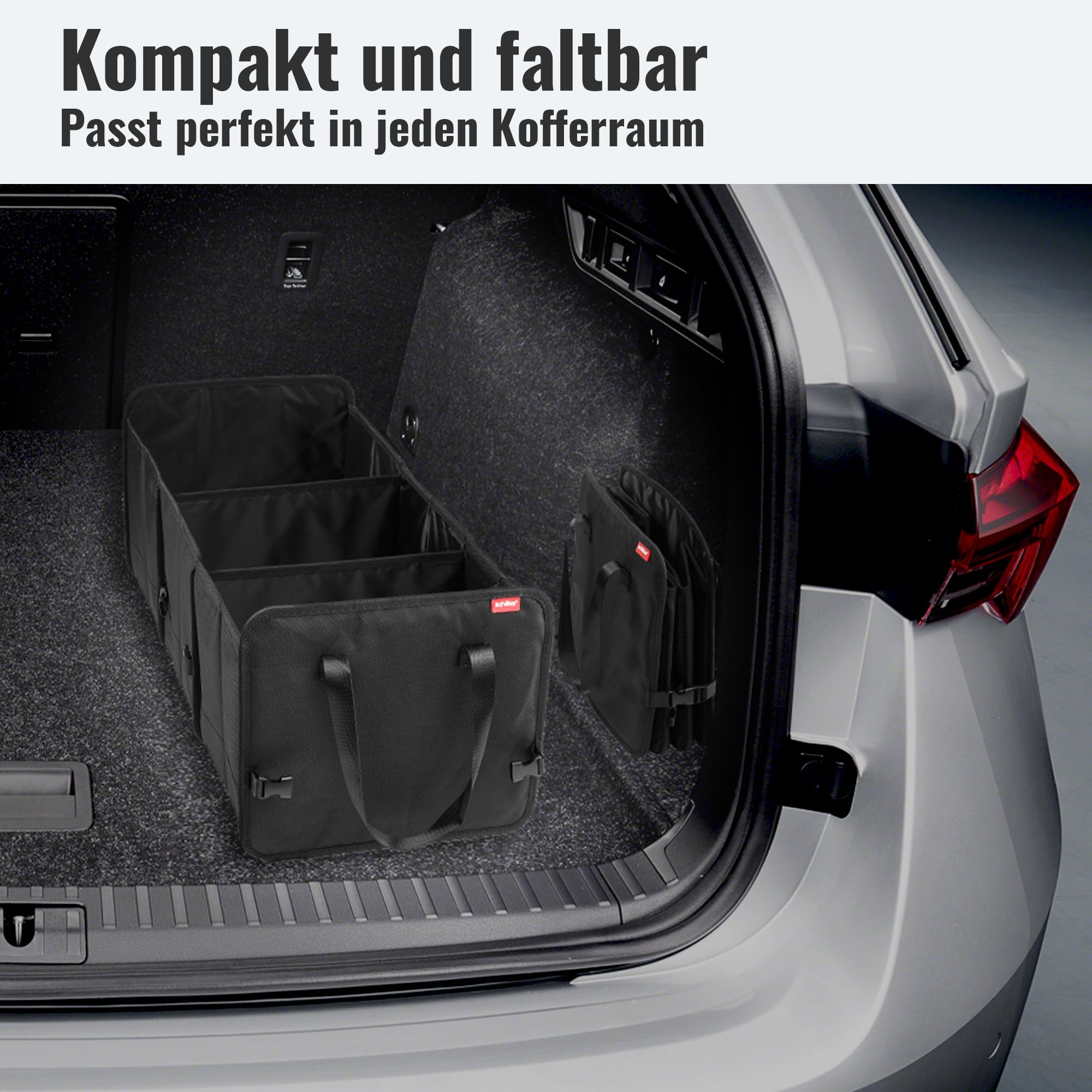Achilles Faltbare Autobox Auto Organizer Kofferraumtasche 74 x 33 x 30 cm Schwarz