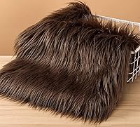 Vista 8 de Tiras precortadas de tela de piel sintética de felpa lanuda para gnomos, barba, cosplay, decoración enana (verde, 4 x 60 pulgadas)