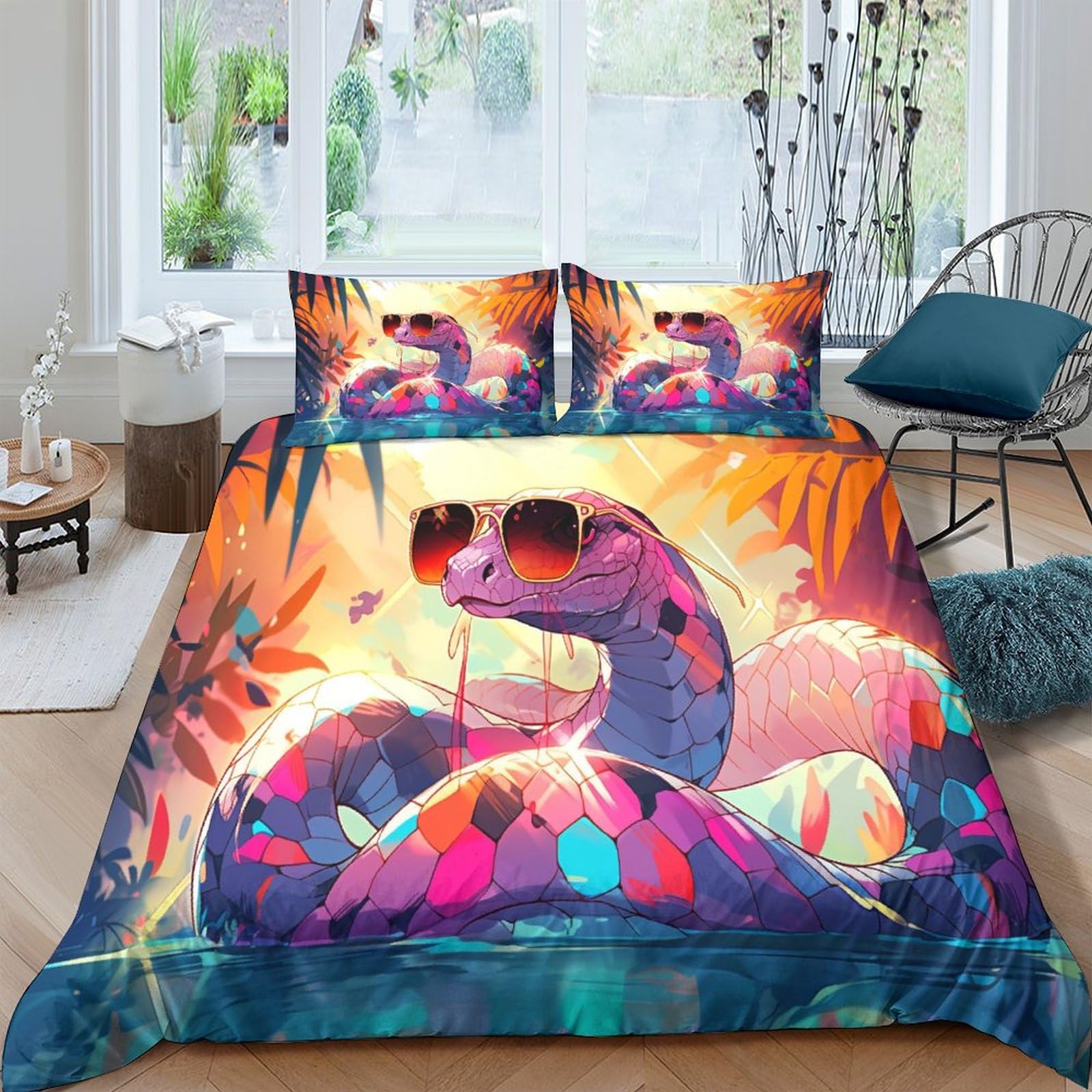 Housse de couette avec fermeture éclair en microfibre 200x200