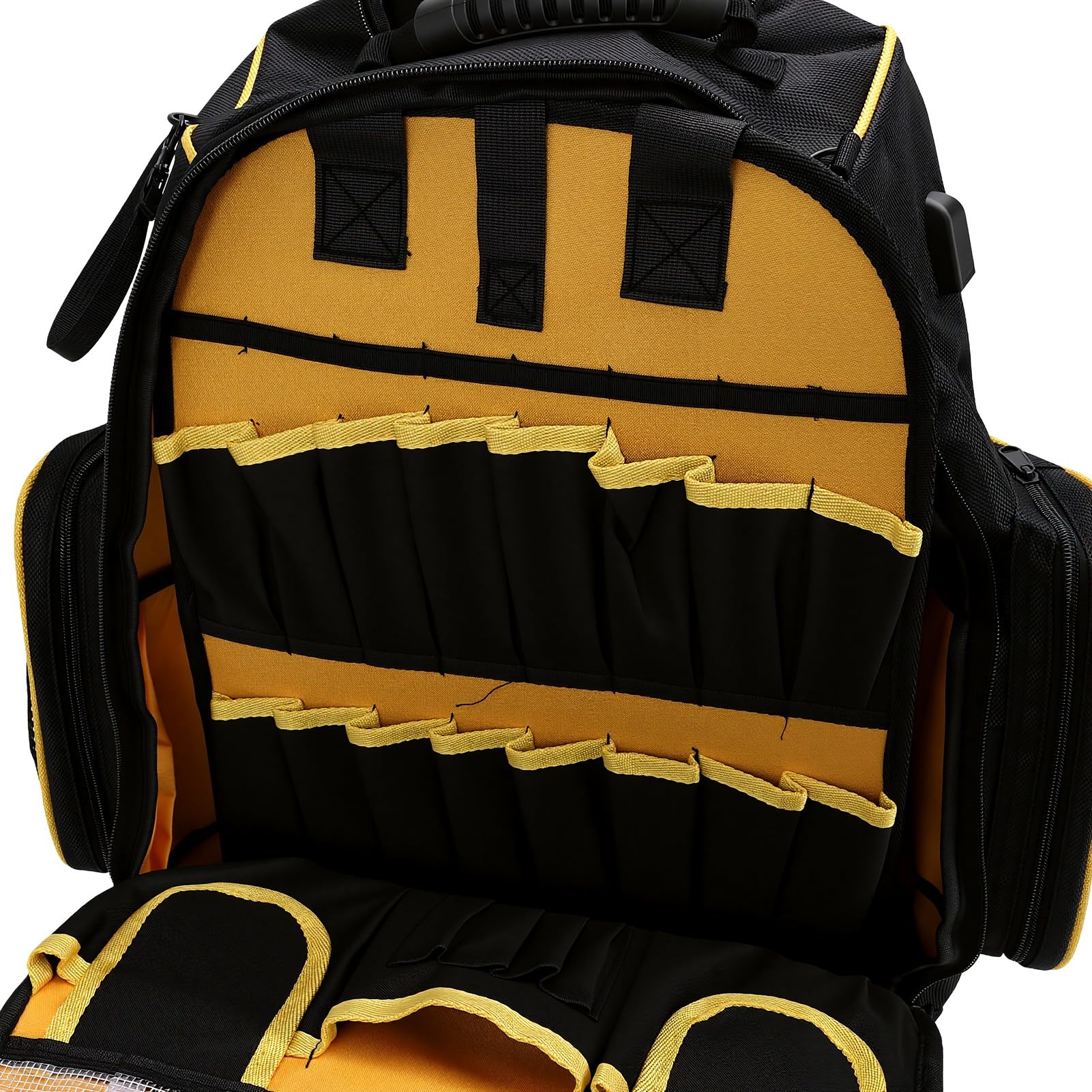 Mochila con Ruedas para Herramientas, Resistente, con Ruedas, para Electricistas y Fontaneros, Resistente Al Agua, 15 X 13 X 22,5 Pulgadas