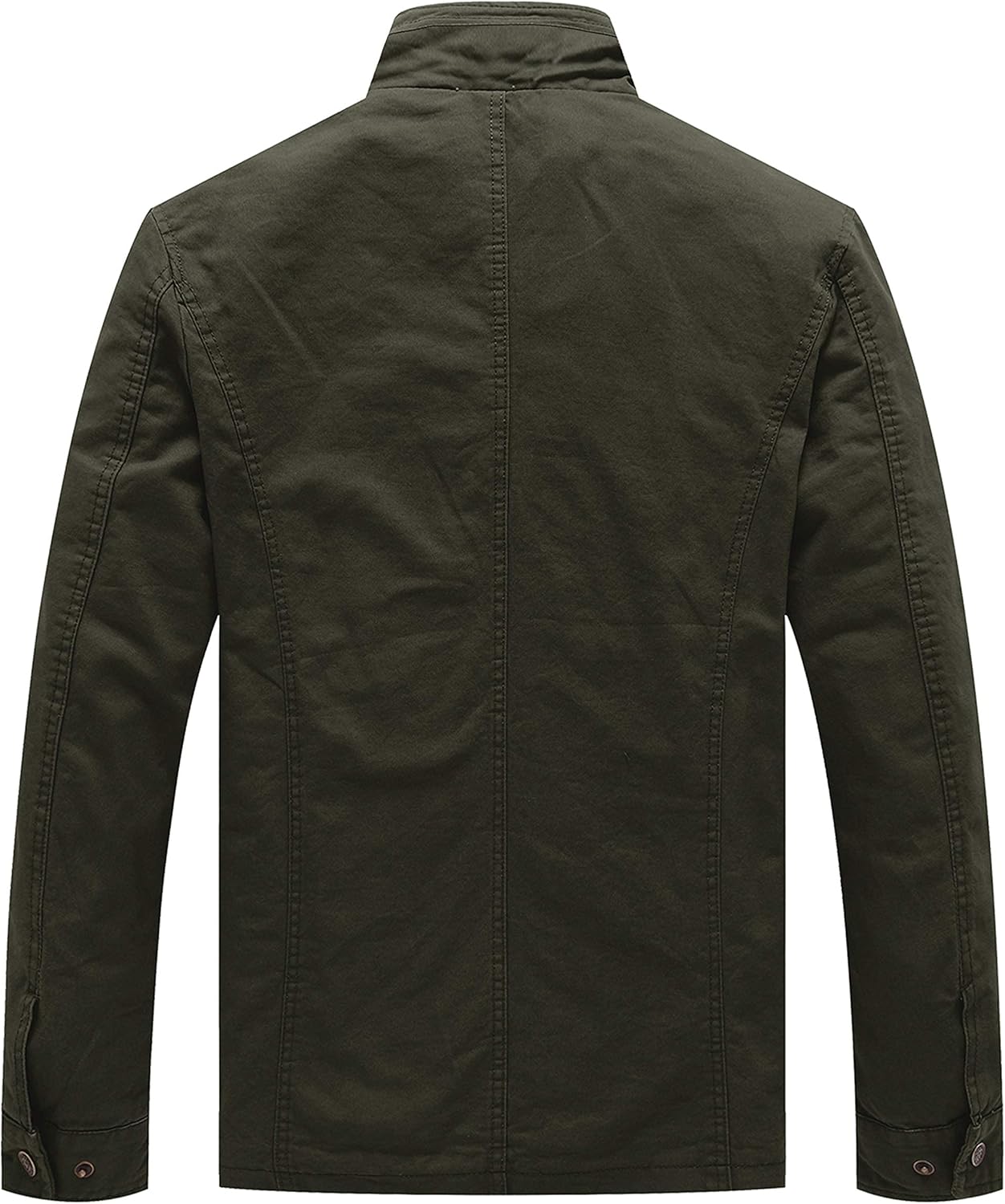 WenVen Men's Lightweight Military Style Jacket Twill Cotton Windbreaker