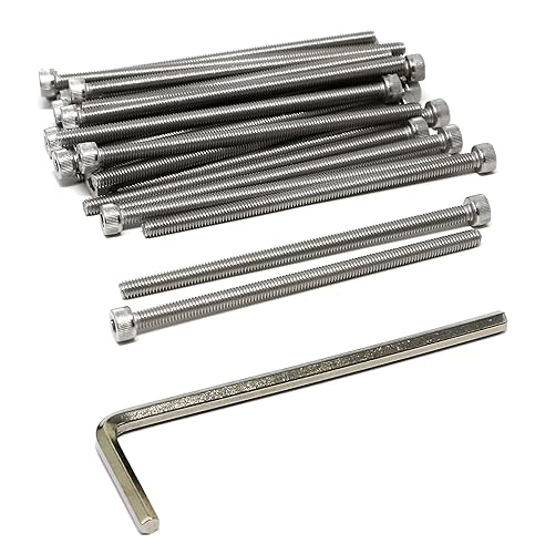 Miniatura 33 de iexcell 25 piezas M4 x 60/65/70/75/3.150 in paso de rosca 0.028 in acero inoxidable 304 cabeza hexagonal Tornillos Tornillos surtido Kit