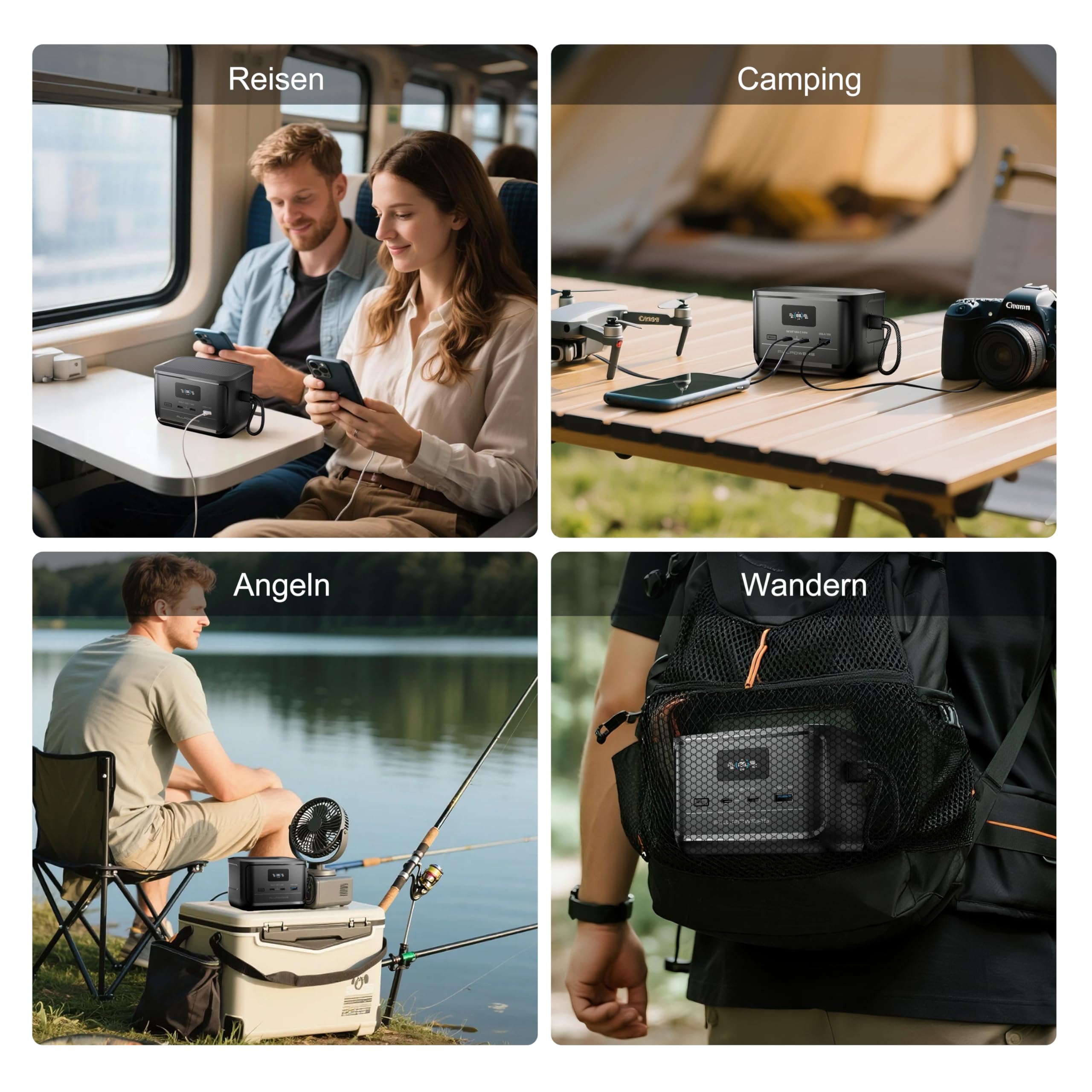 ALLPOWERS PB100 Powerbank con SP001 21 W Pannello solare pieghevole, batteria esterna da 24000 mAh con uscita USB-C da 100 W, caricatore portatile con display digitale, luce LED, batteria di ricarica