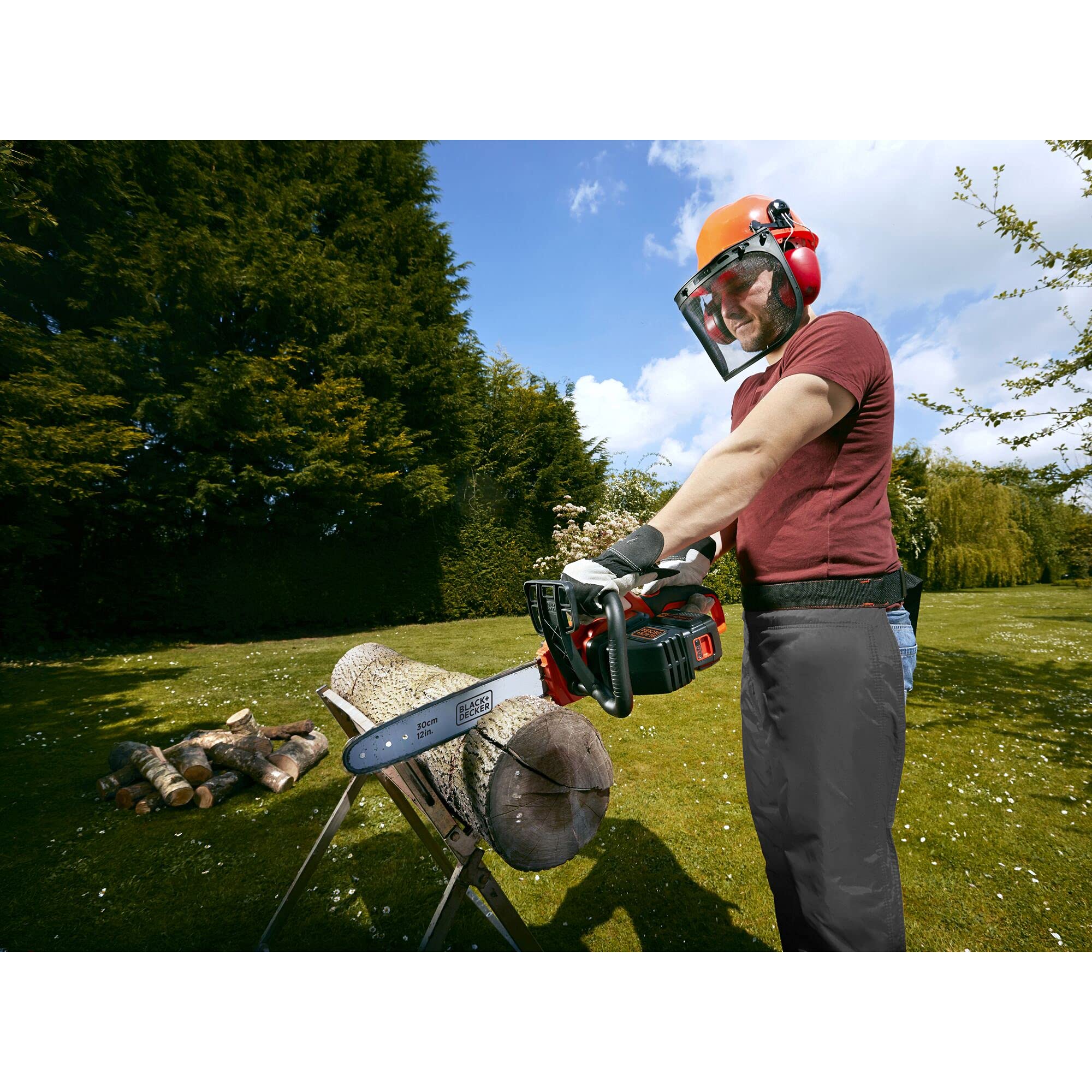 BLACK+DECKER GKC3630L20 Motosierra a batería 36V 2.0Ah Litio longitud de espada de 30 cm