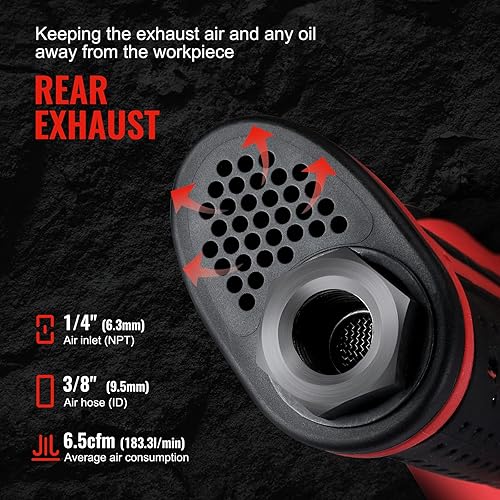 Miniatura 9 de WORKPRO Juego de herramientas mecánicas de 450 piezas y llave de impacto neumática WORKPRO de 12 pulgada