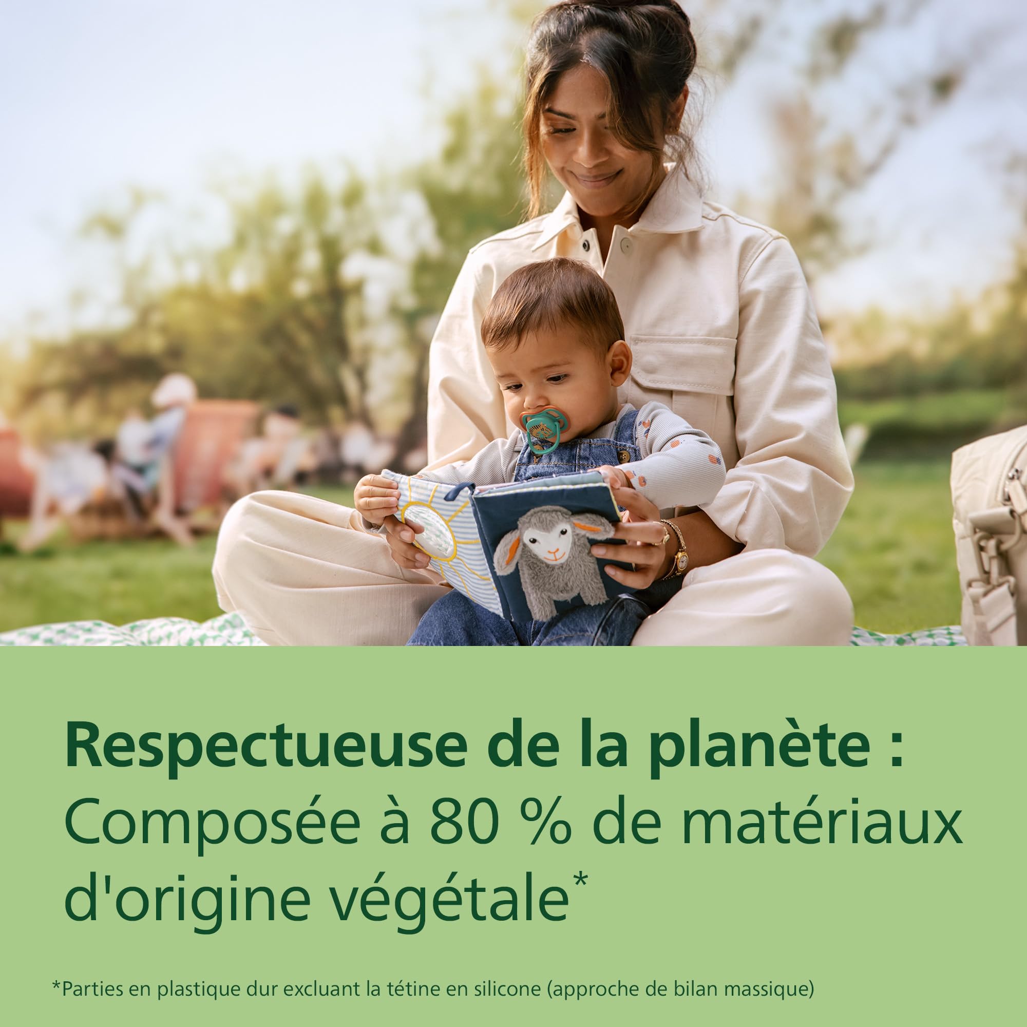 Philips Avent Day et Night Sucettes ultra air - Tétine orthodontiques, pour bébés de 6 à 18 mois, version phosphorescente, en silicone souple d'origine végétale, sans BPA, lot de 4, SCF087/27
