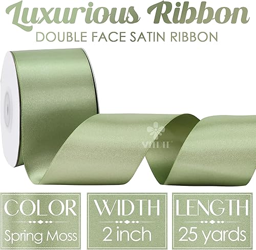 Vista 314 de MEEDEE Orange Satin Ribbon - 1.5 inch Double Faced Satin Ribbon, 50 Yards - Neon Tangerine - For Christmas, Thanksgiving, Halloween, Weddings