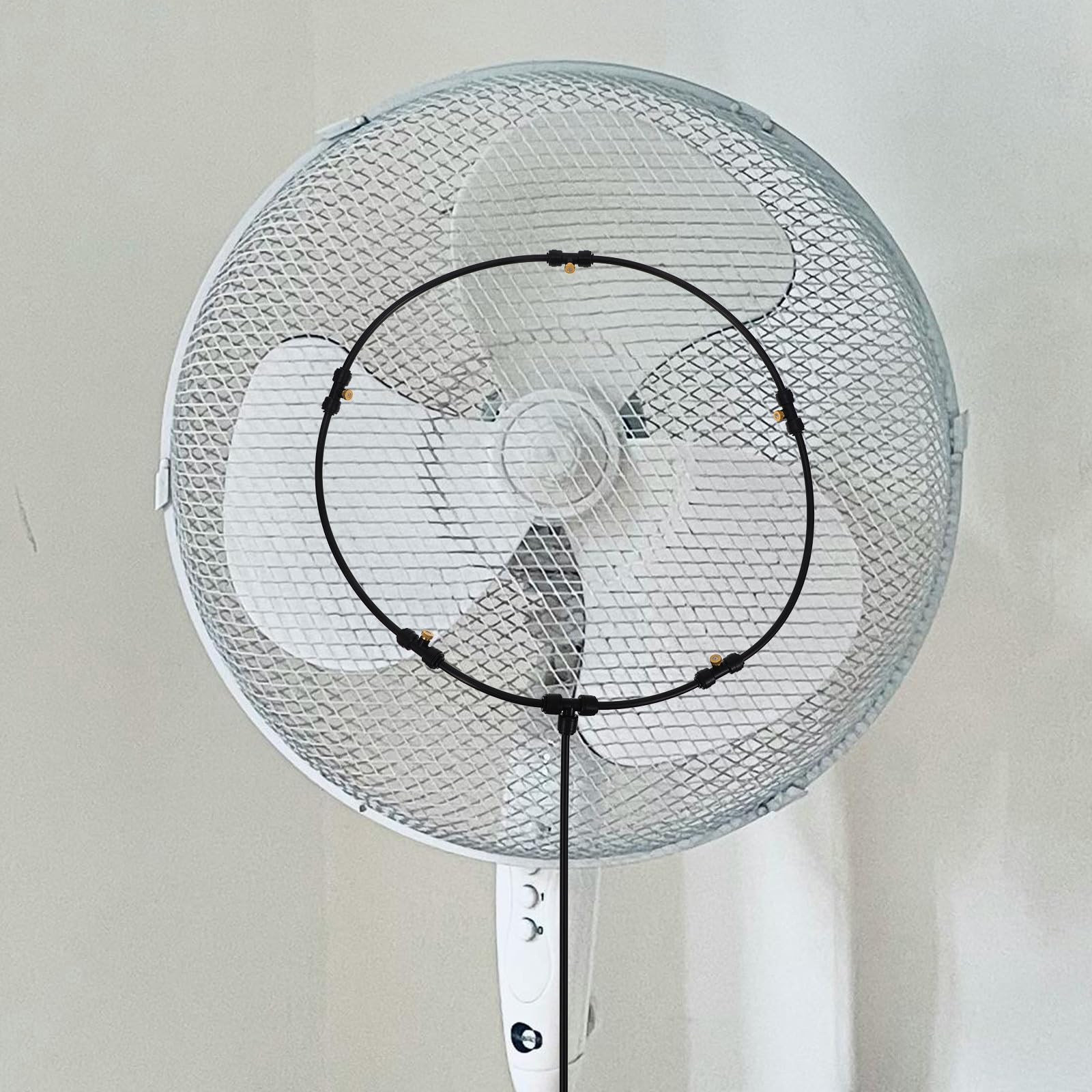 GANAZONO Sommeratmosphäre Schaffen mit Terrassen Sprühgerät und Lüfterkühlsystem aus PVC und Messing für Ventilator im Außenbereich an Heißen Sommertagen