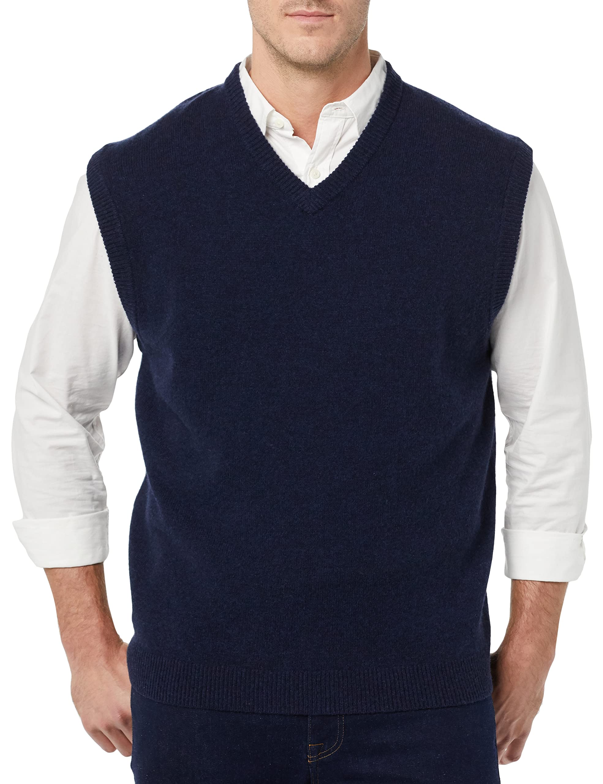 Amazon Essentials Męska kamizelka z wełny jagnięcej (wcześniej Goodthreads), granatowa, XL
