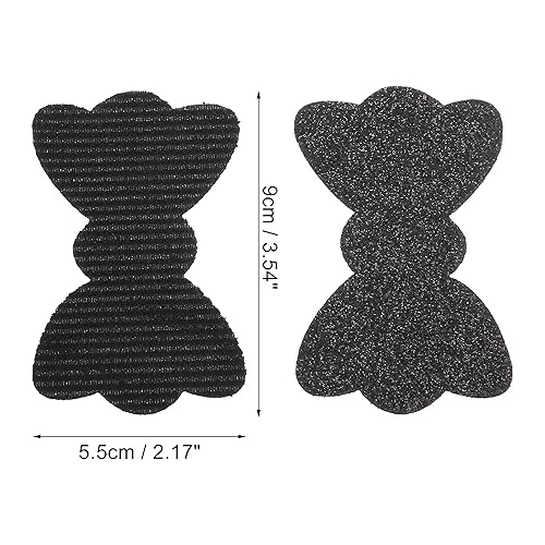 Miniatura 4 de VOCOSTE 2 almohadillas fijas para el cabello, con forma de lazo, pasta mágica con flecos, para niñas y mujeres, color negro