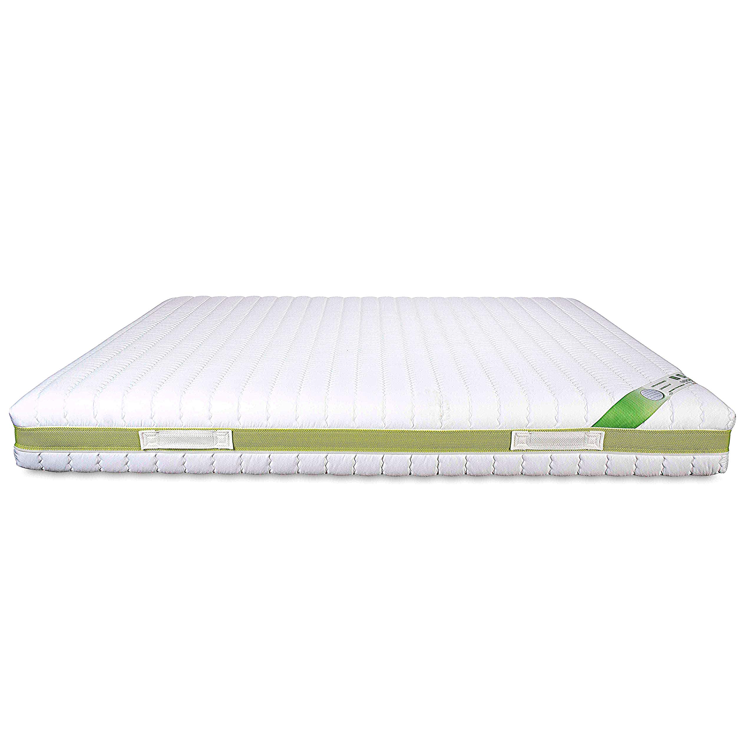 EVERGREENWEB - Fodera per Materasso Matrimoniale, Rivestimento Sfoderabile con Cerniera, Coprimaterasso Imbottitura Anallergica, 160x190 Alto 18-20 cm, Bianco