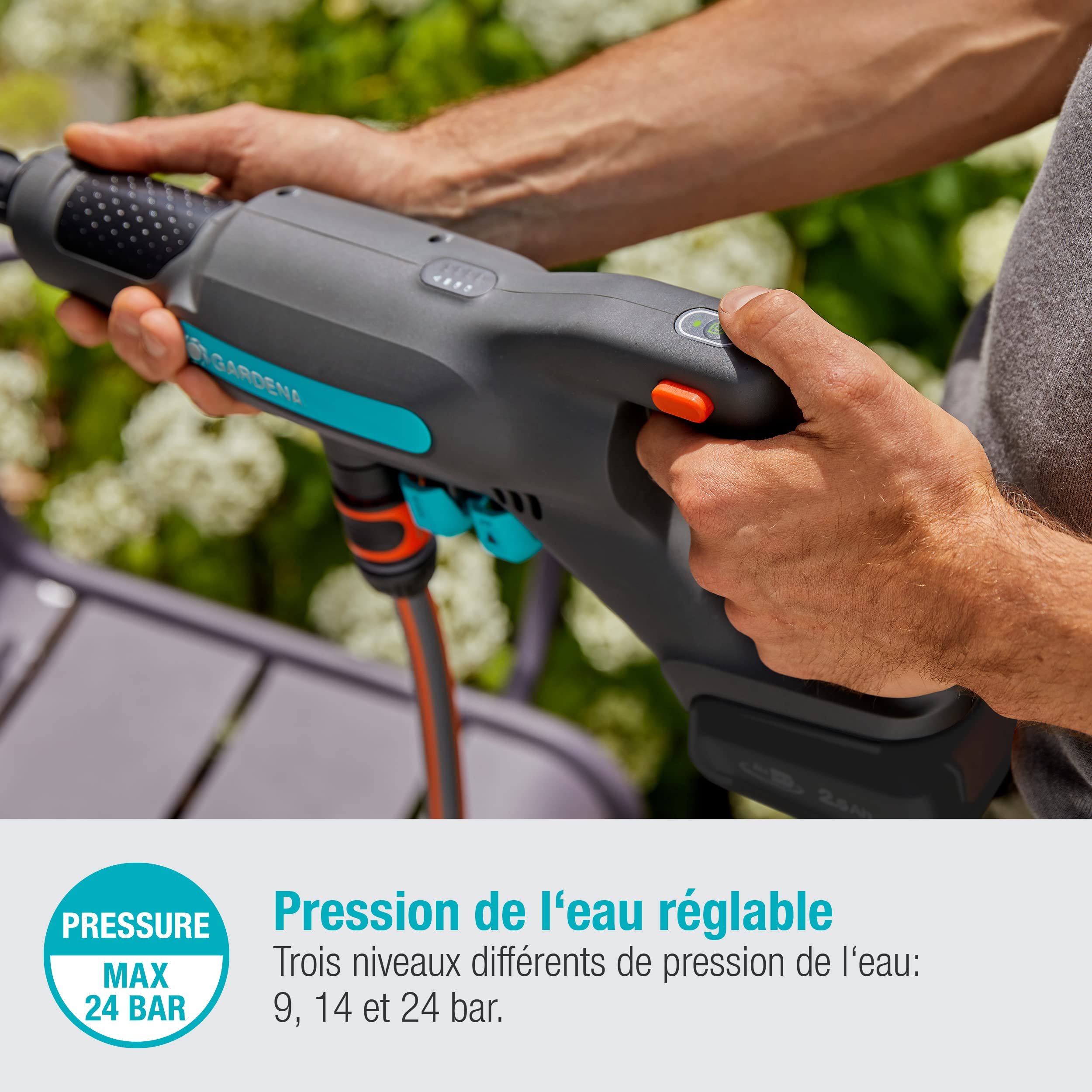 Image secondaire de Gardena AquaClean 24/18V P4A - Nettoyeur Haute Pression Sans Fil Premium