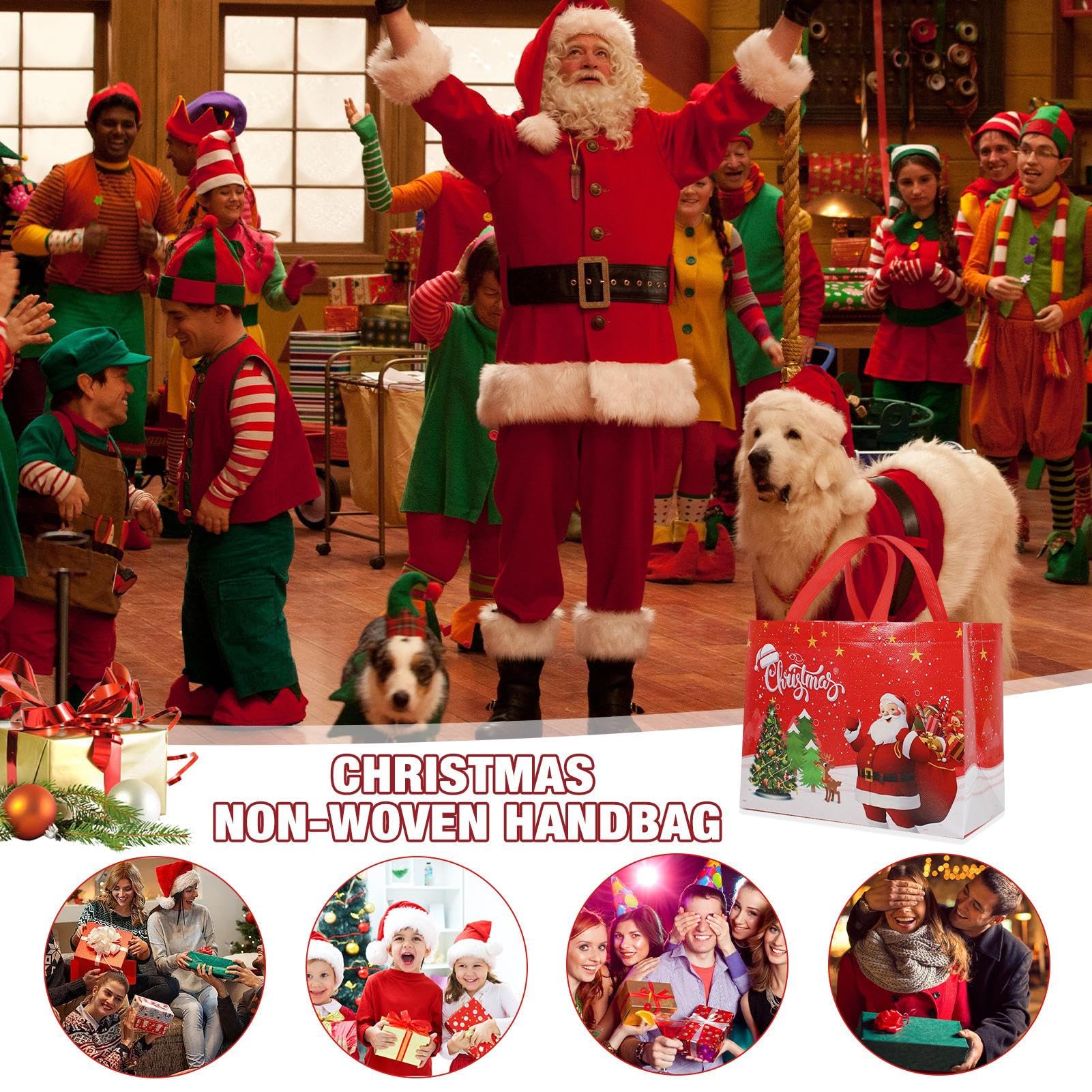 Sacs Cadeaux De Noël Sac Cadeau De Noël Réutilisable