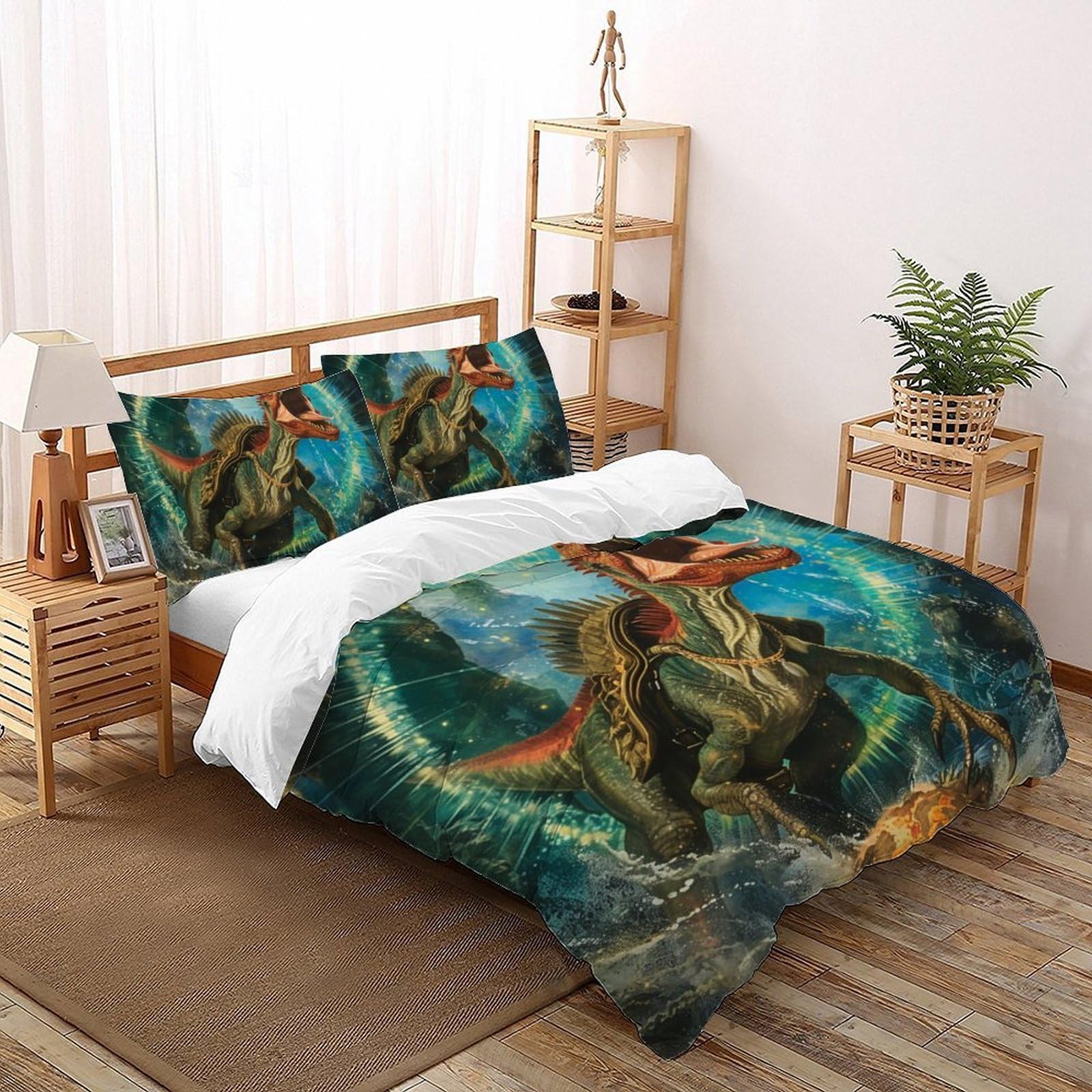 Housse de couette dragon 220x240 ensemble de literie enfant 3 pièces king