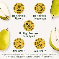 Vista 6 de DEL MONTE Peras en cubitos en 100% aperitivos de jugo de fruta, 4 unidades, paquete de 6