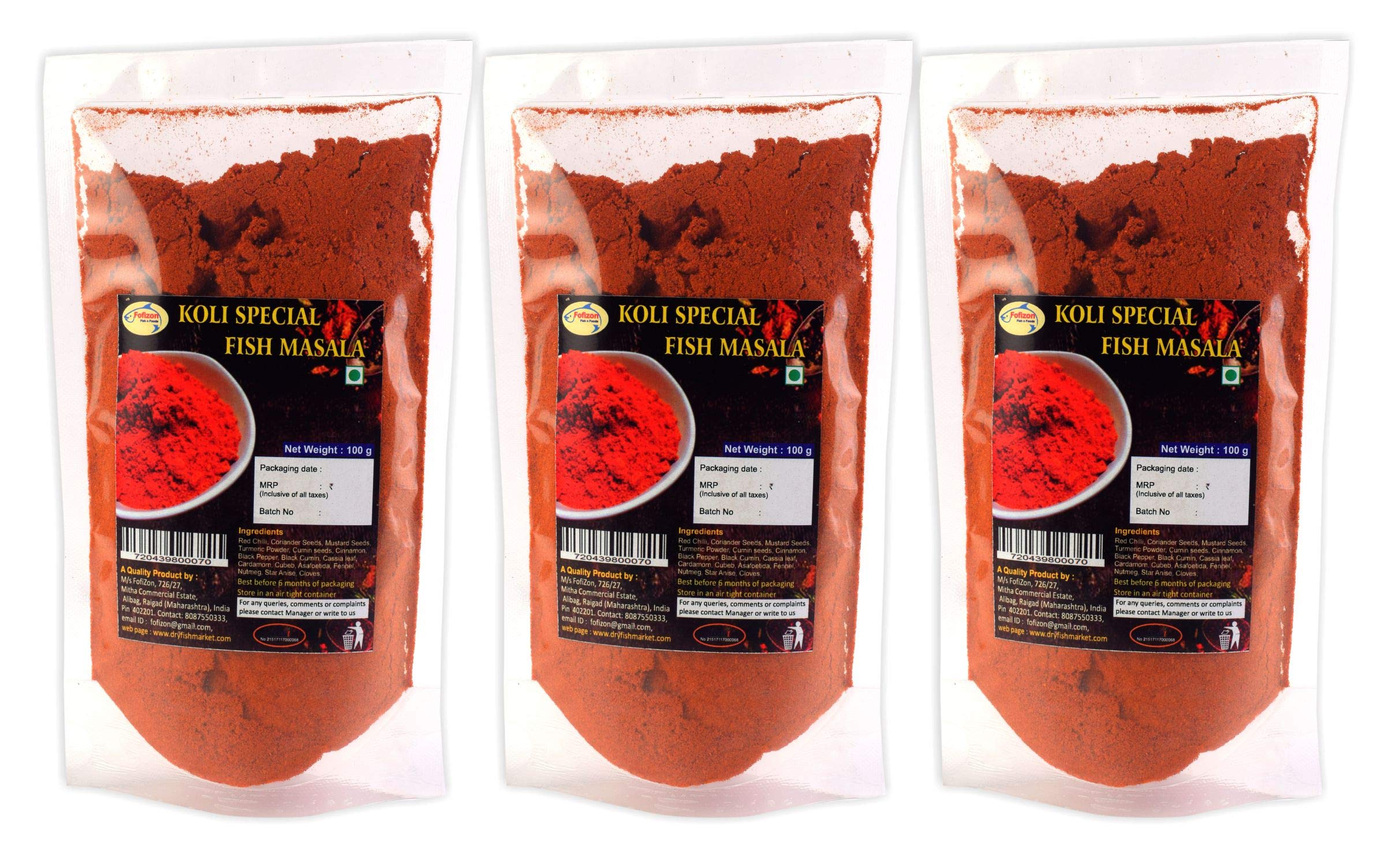 Fofizons Koli Fish Masala 100g X 3 Quantity (B07N6GFKLH) Amazon Price History, Amazon Price Tracker