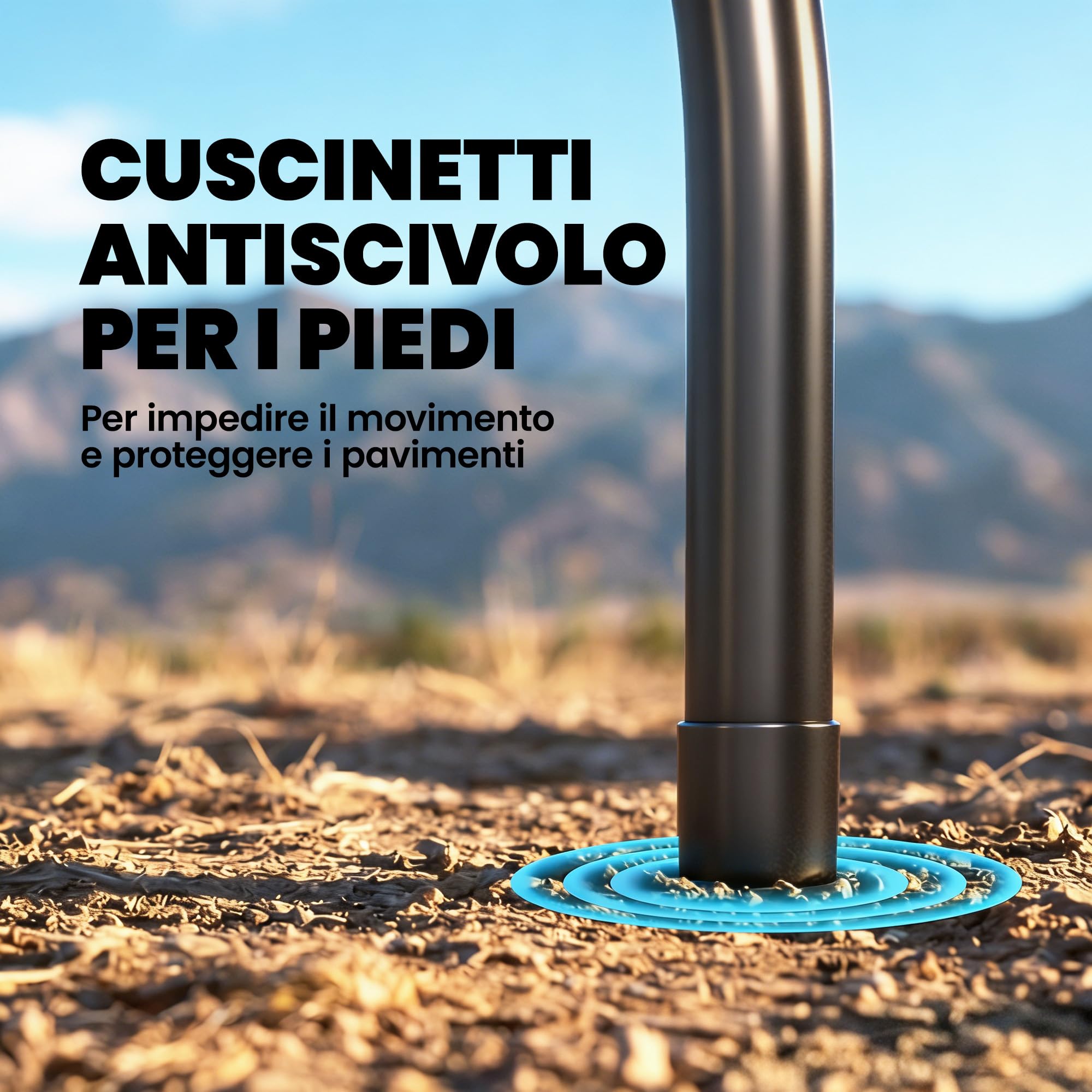 Outsunny Set Tavolo da Campeggio Pieghevole con 4 Sedie, HDPE Metall, Portatile per Picnic Esterno Giardino Nero