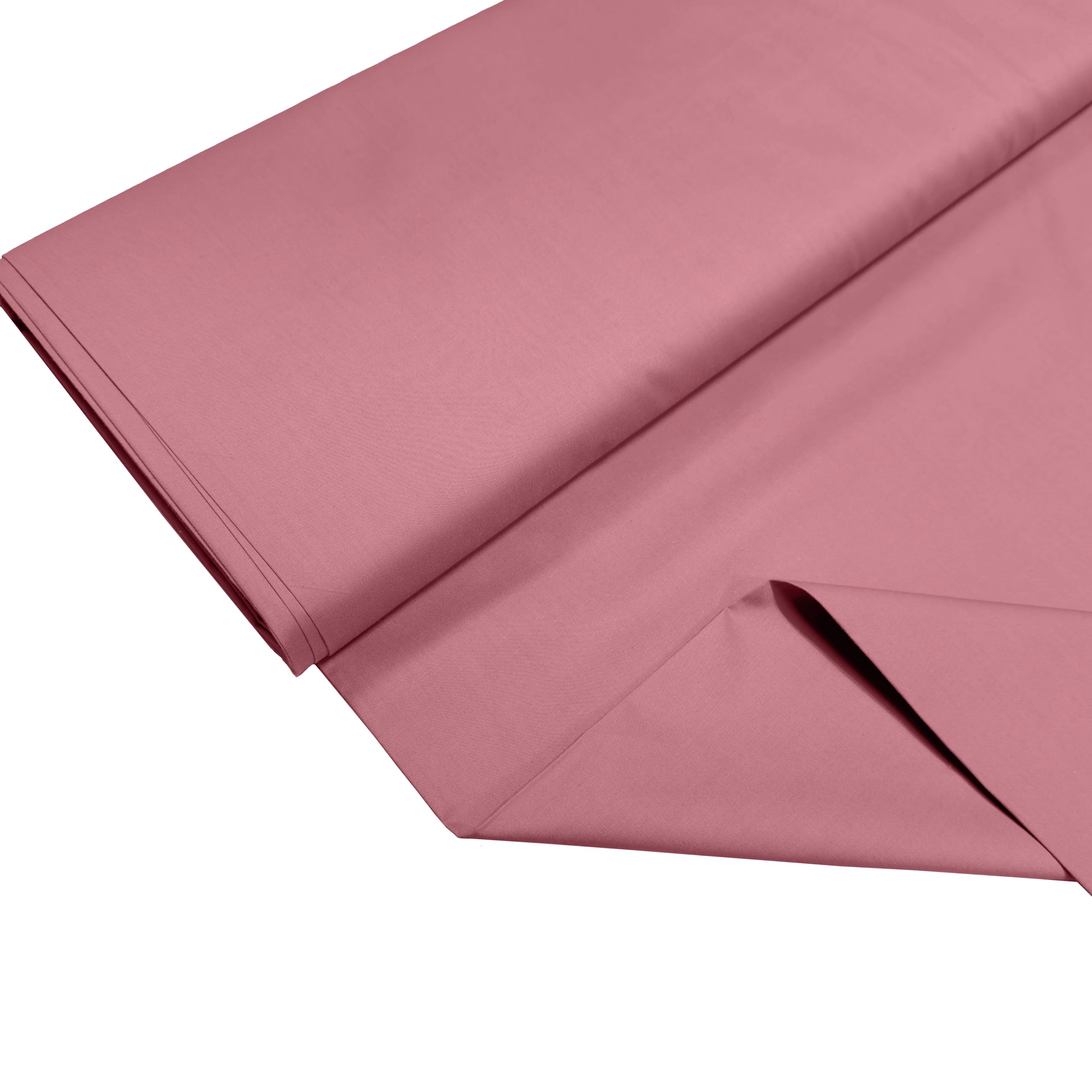 100% Cotton Percale Fabric – 200 Thread Count, 120 GSM, Breathable & Durable Material for Bedding, Quilting & Sewing - 50cm x 55cm (Blush)