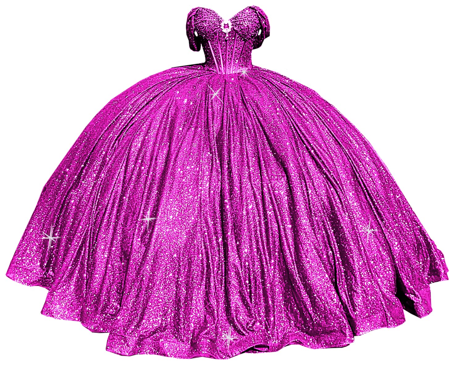 Sparkly Quinceanera Dress with Bow Puffy Sweet 16 Dresses Ball Gown with Train Off Shoulder Formal Party Gown SE016