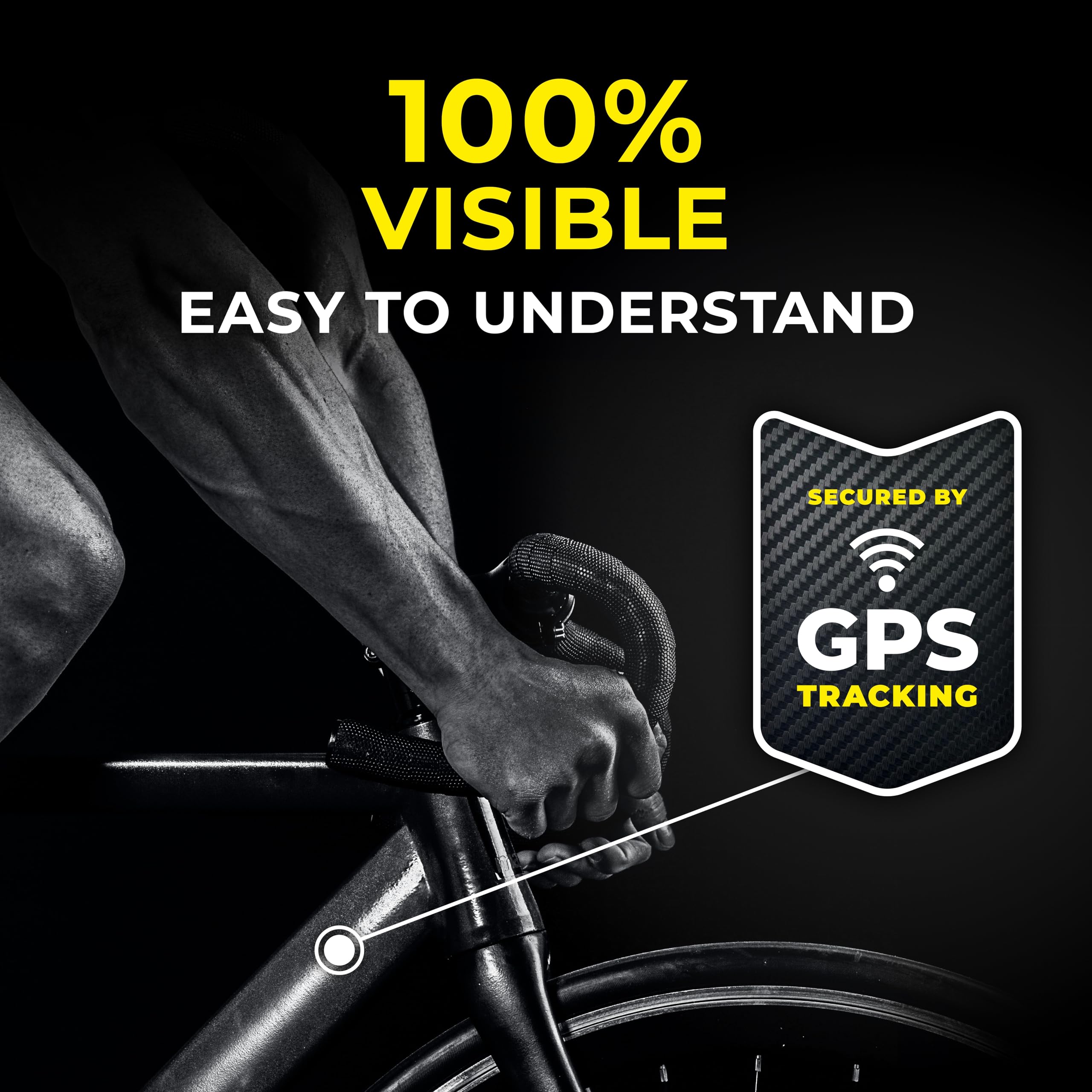 GPS Bicicleta Advertencia Pegatina Alarma Alerta Policía