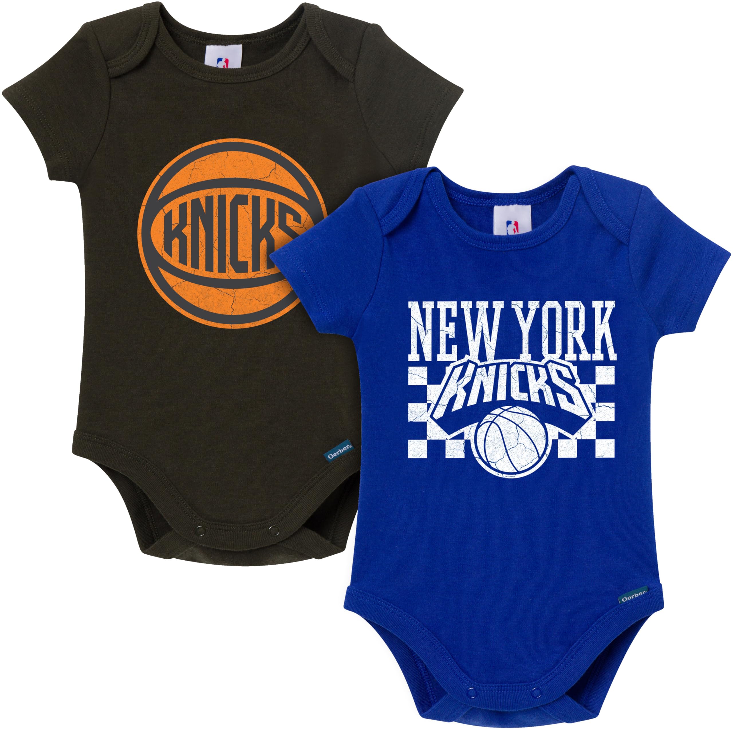 Gerber Baby NBA Boys &amp; Girls 2-Pack Short Sleeve Onesie Bodysuits